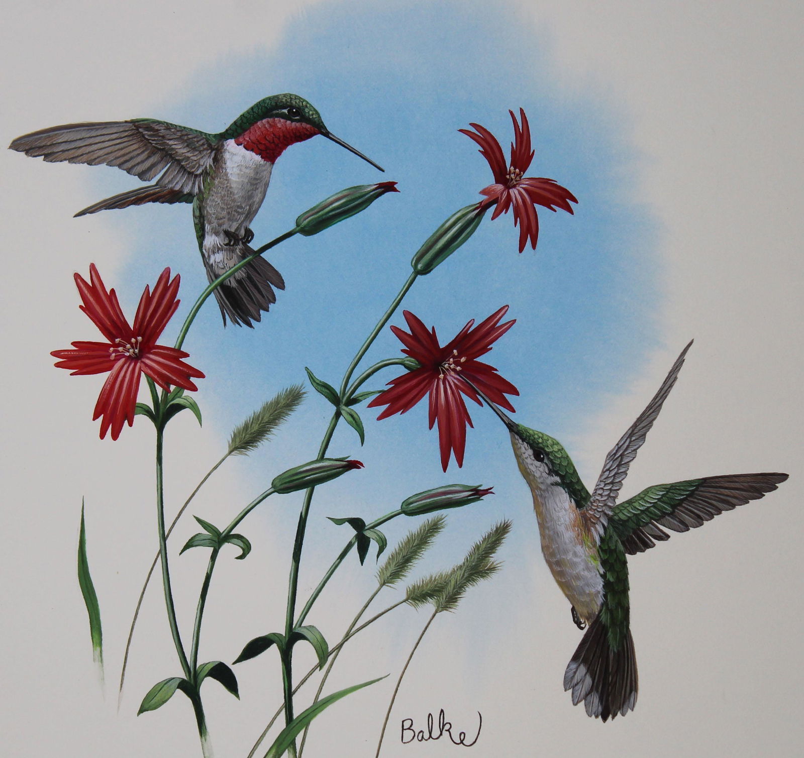 Don Balke (B. 1933) "Hummingbirds" (1 of 3)