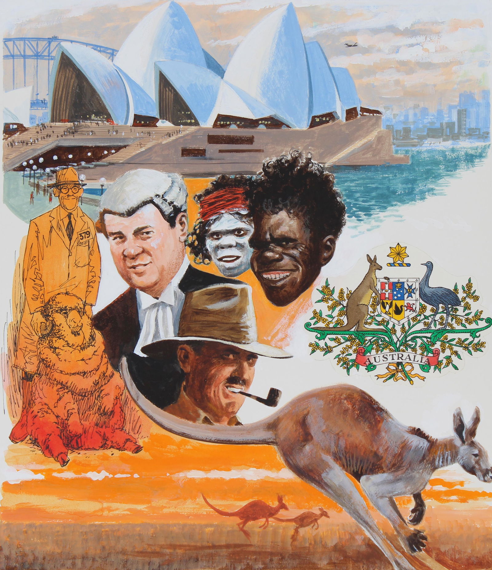 Mel Crawford (B. 1925) "Australia" (1 of 4)