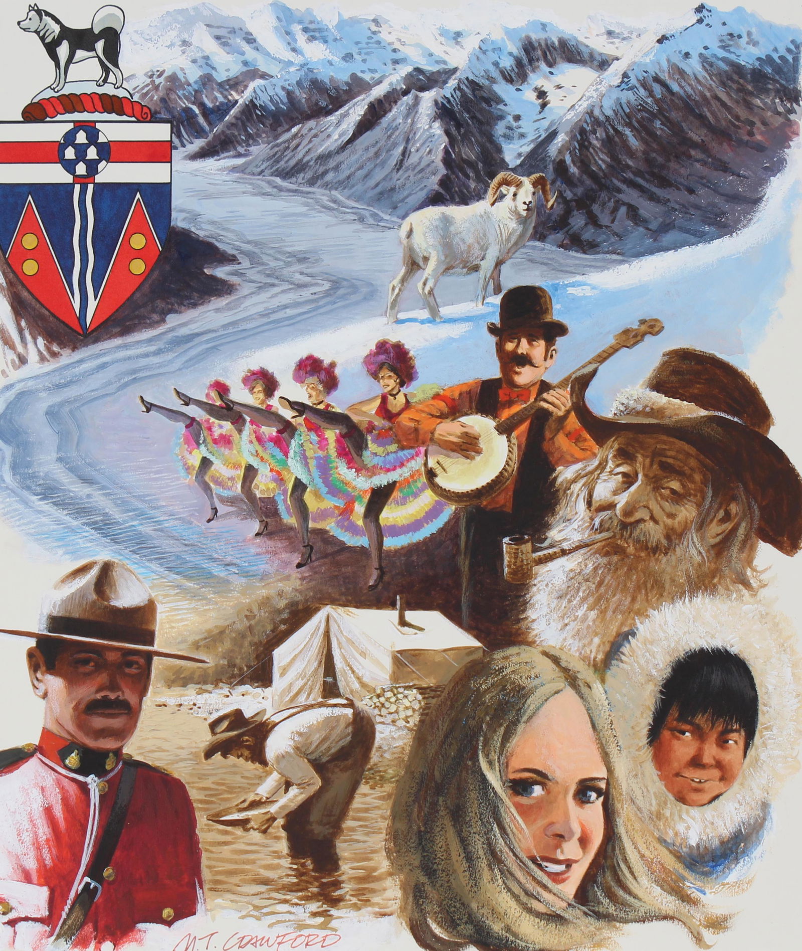 Mel Crawford B. 1925) "Yukon" Original (1 of 4)