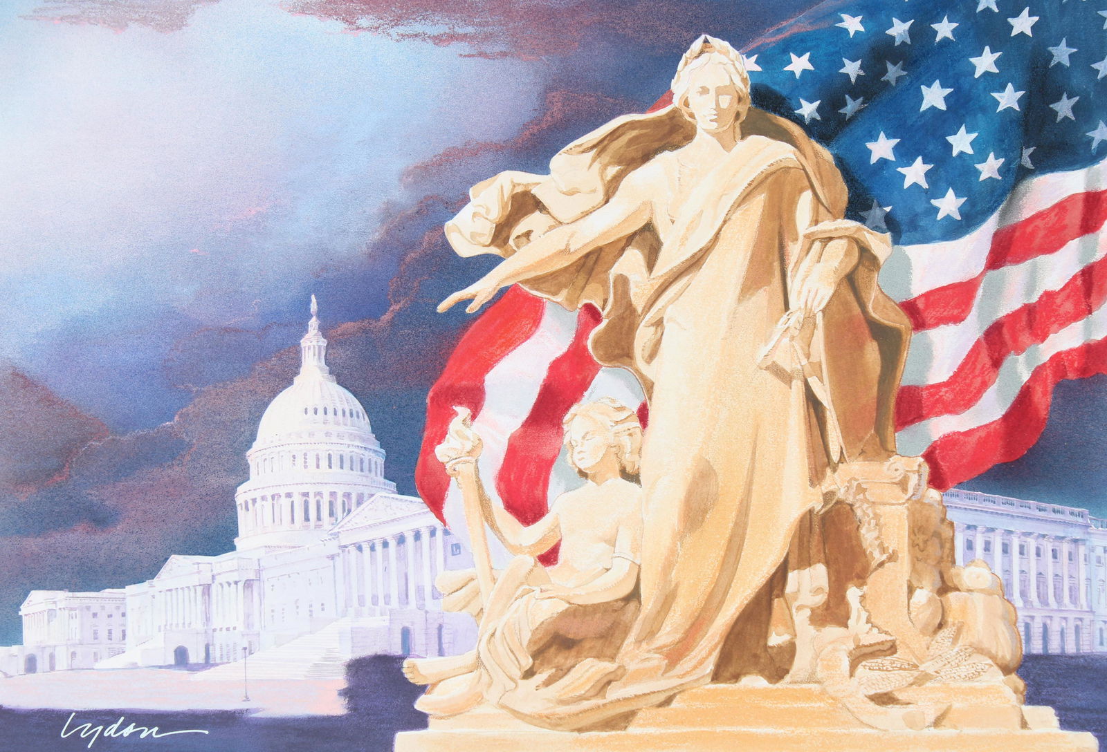 Tom Lydon (B. 1944) "Peace Protecting" Original (1 of 4)