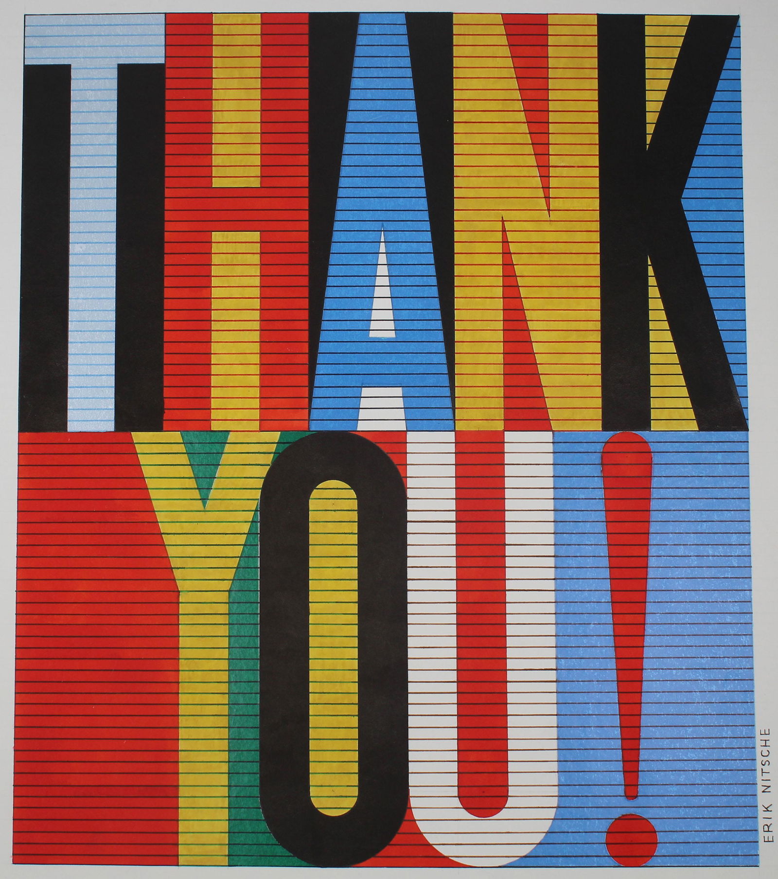 Erik Nitsche (1908 - 1998) "Thank You" (1 of 4)