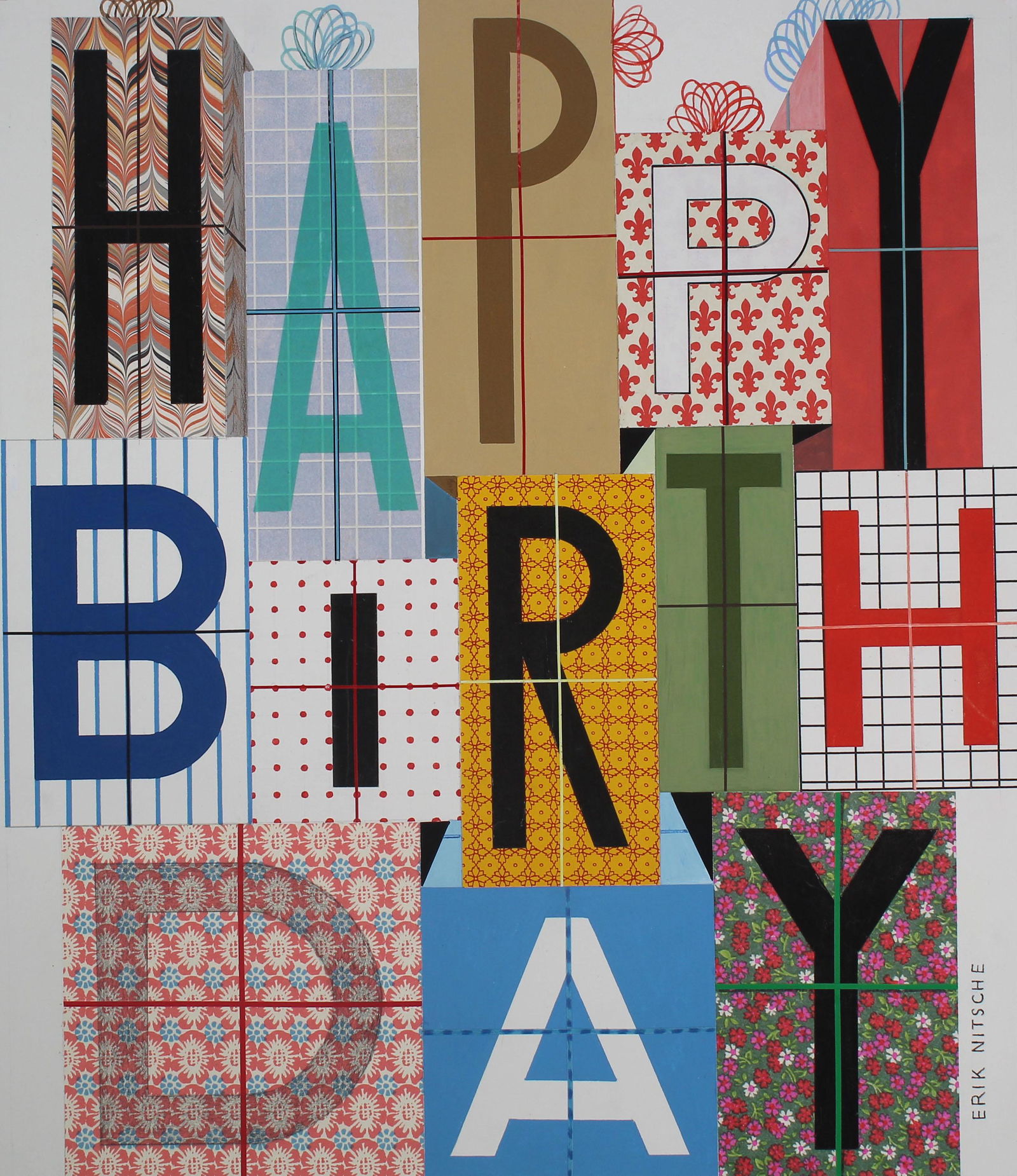 Erik Nitsche (1908 - 1998) "Happy Birthday" (1 of 4)