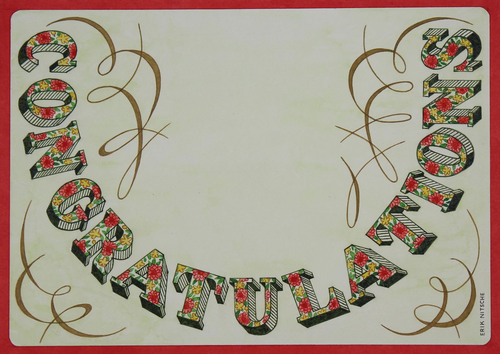 Erik Nitsche (1908 - 1998) "Congratulations" (1 of 3)