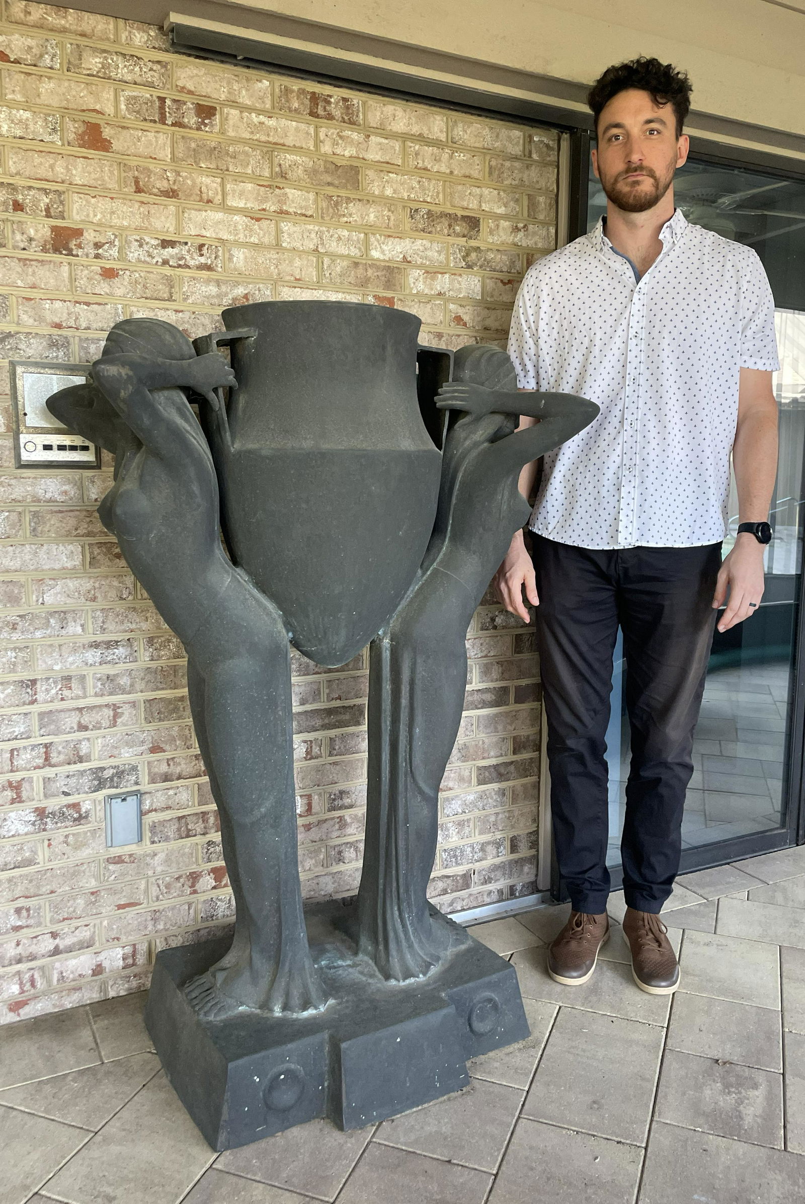 Large Art Deco Style Figural Planter (1 of 4)