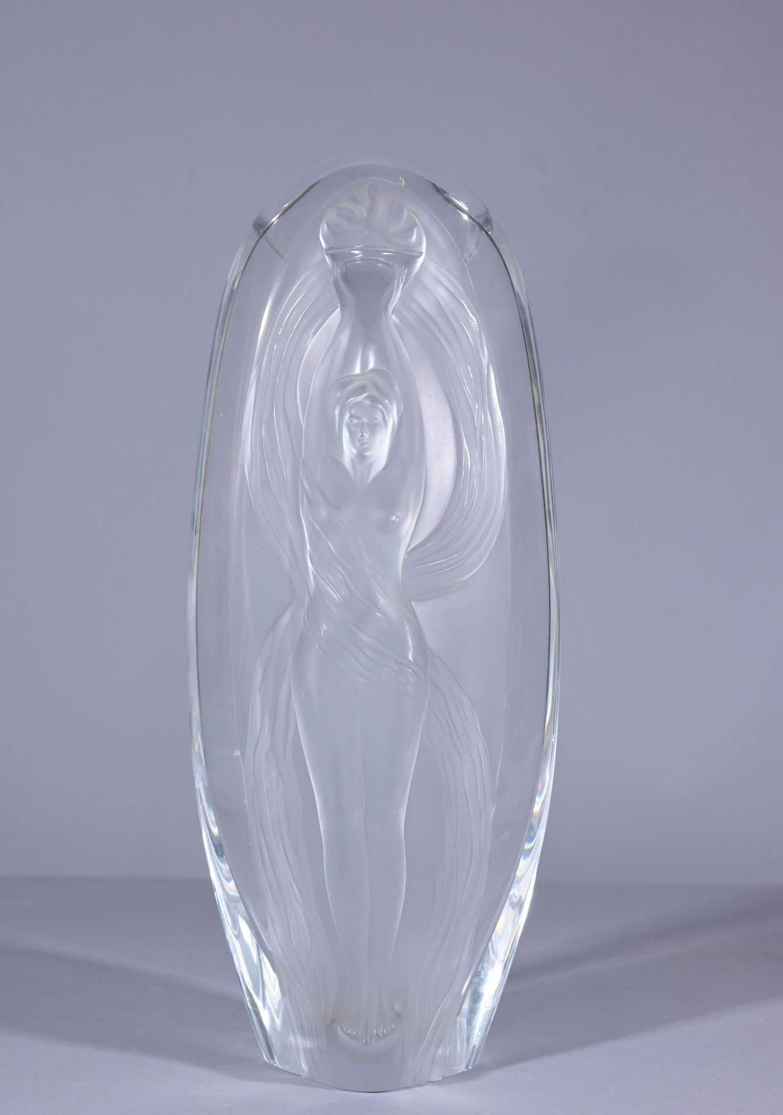 Lalique Figural Glass Vase (1 of 4)