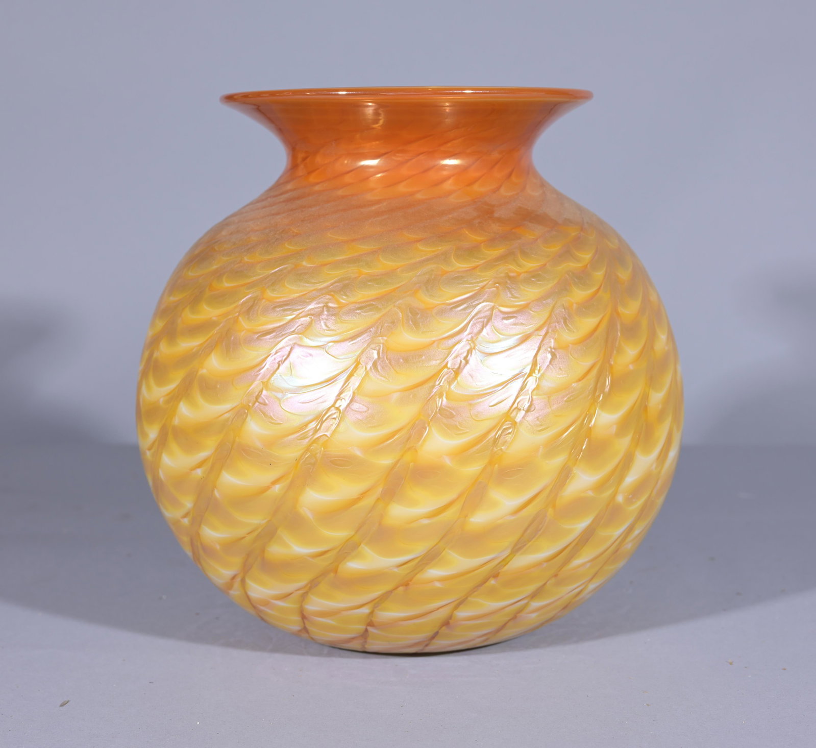 Lundberg Studios Amethyst Splash Magnum Vase: Lundberg Studios Amethyst Splash Magnum Vase. Marked on base. Height: 10 in.