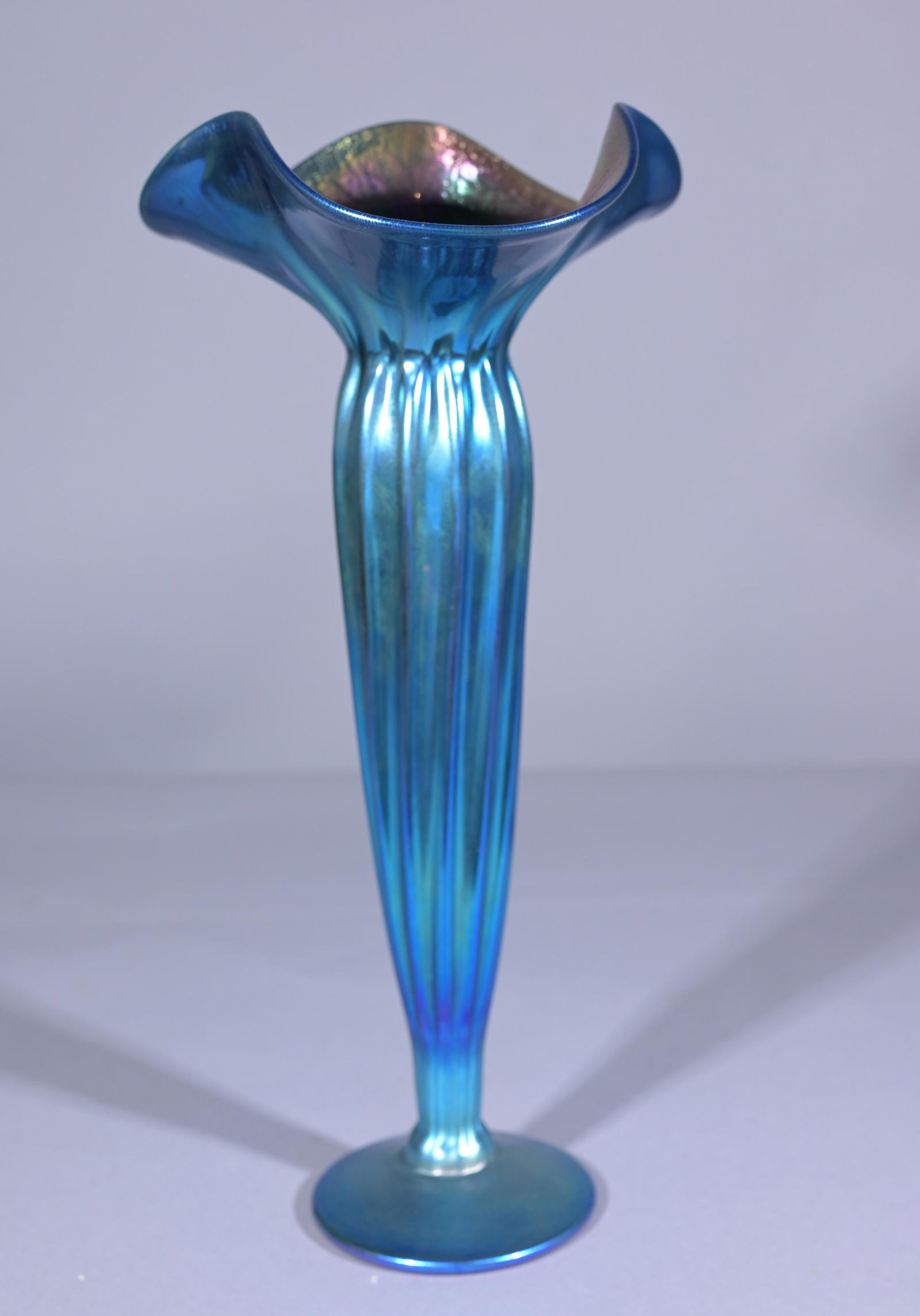 Lundberg Studios Blue Corset Petite Glass Vase (1 of 5)