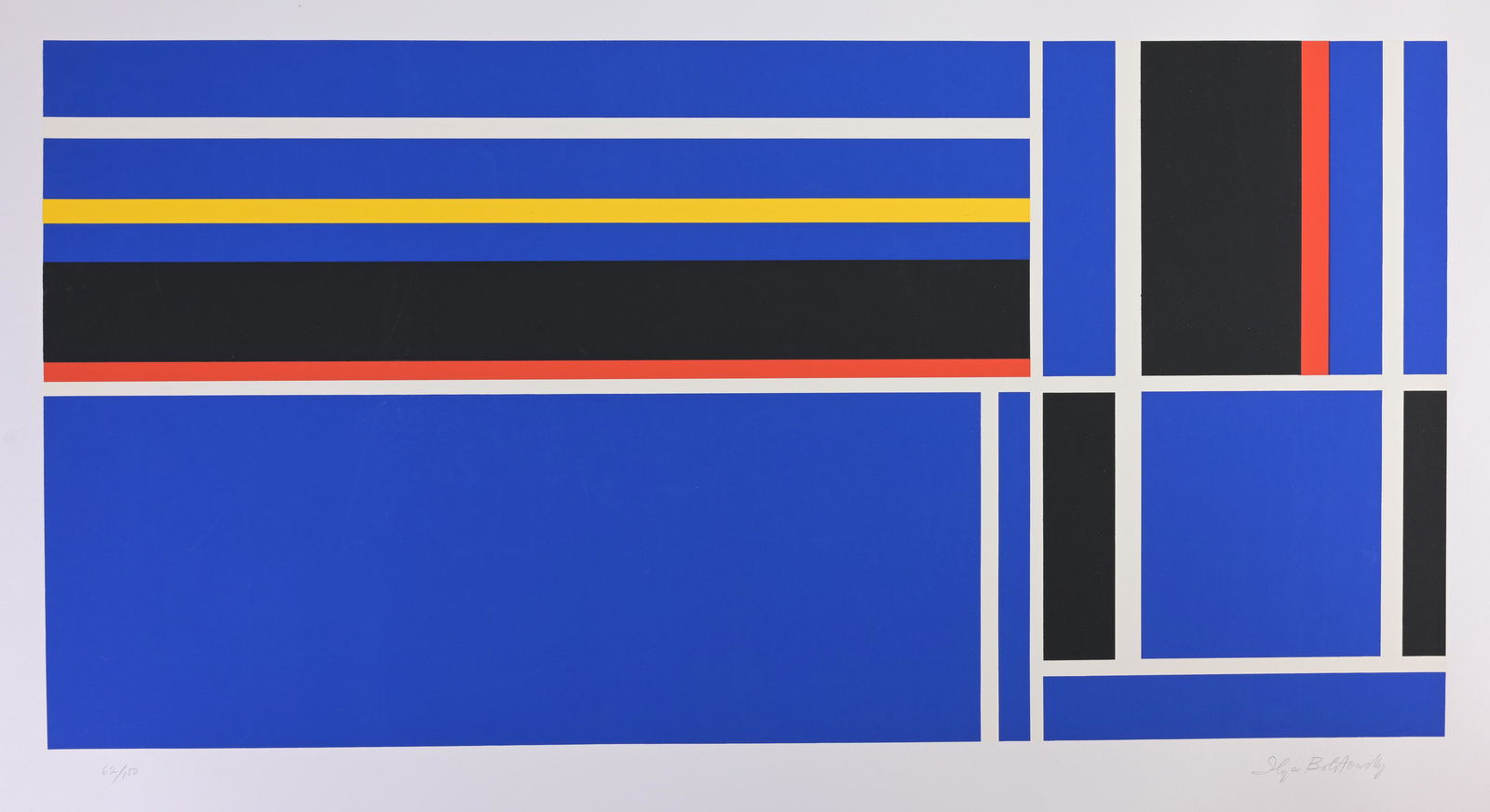 Ilya Bolotowsky (1907-1981) "Red, White and Blue" (1 of 4)