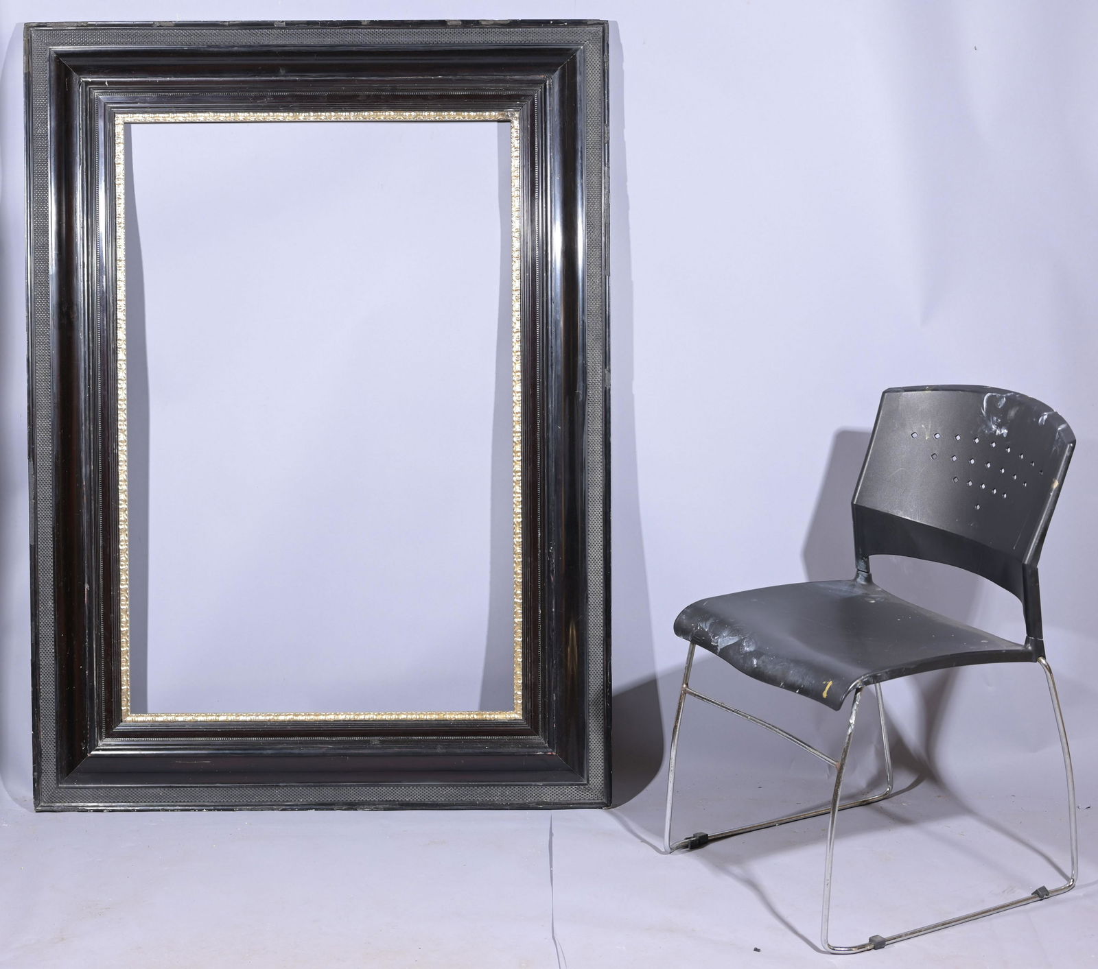 Large European 19th C. Ebonized Frame- 44 x 28.75 (1 of 8)