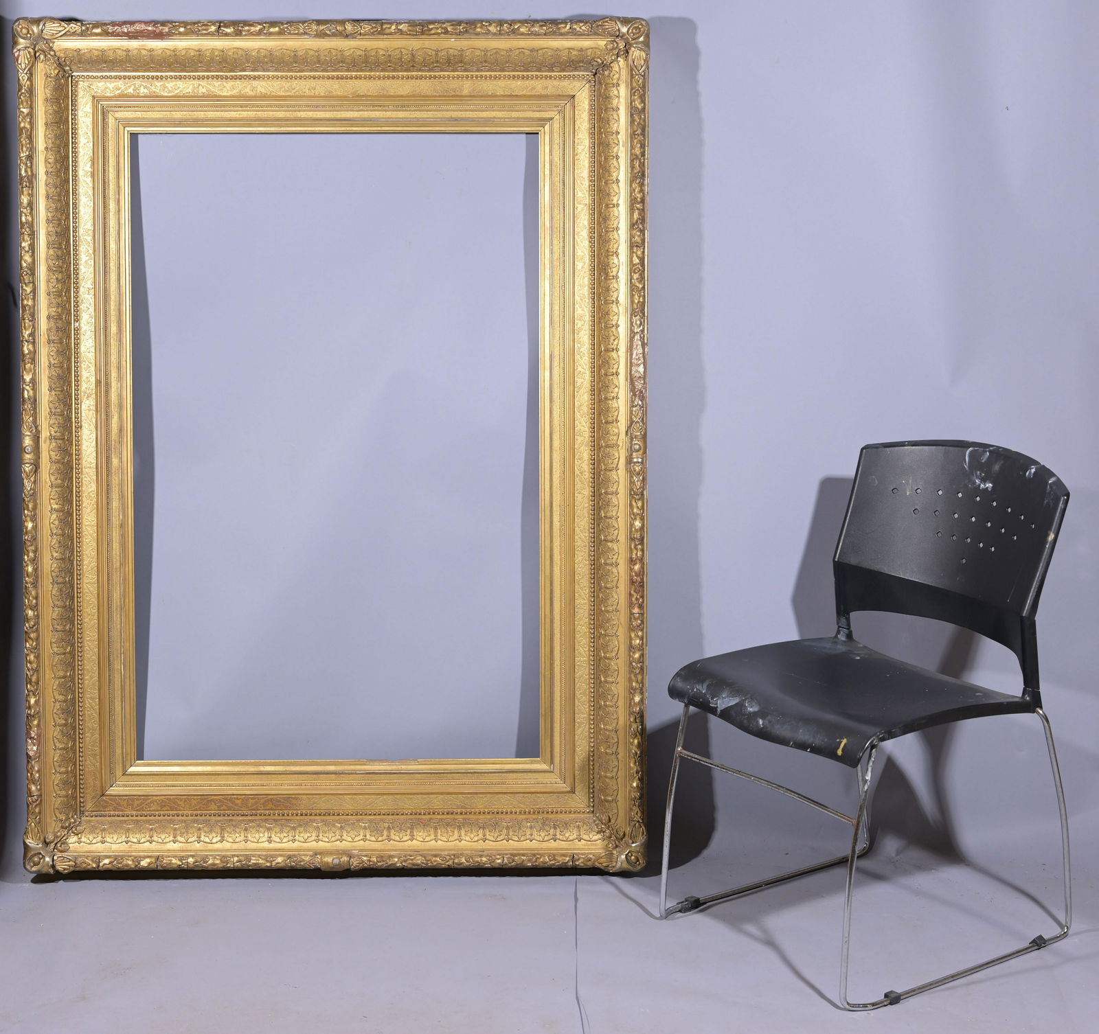 Large American 1880s Gilt Wood Frame - 46.5 x 30.5 (1 of 9)