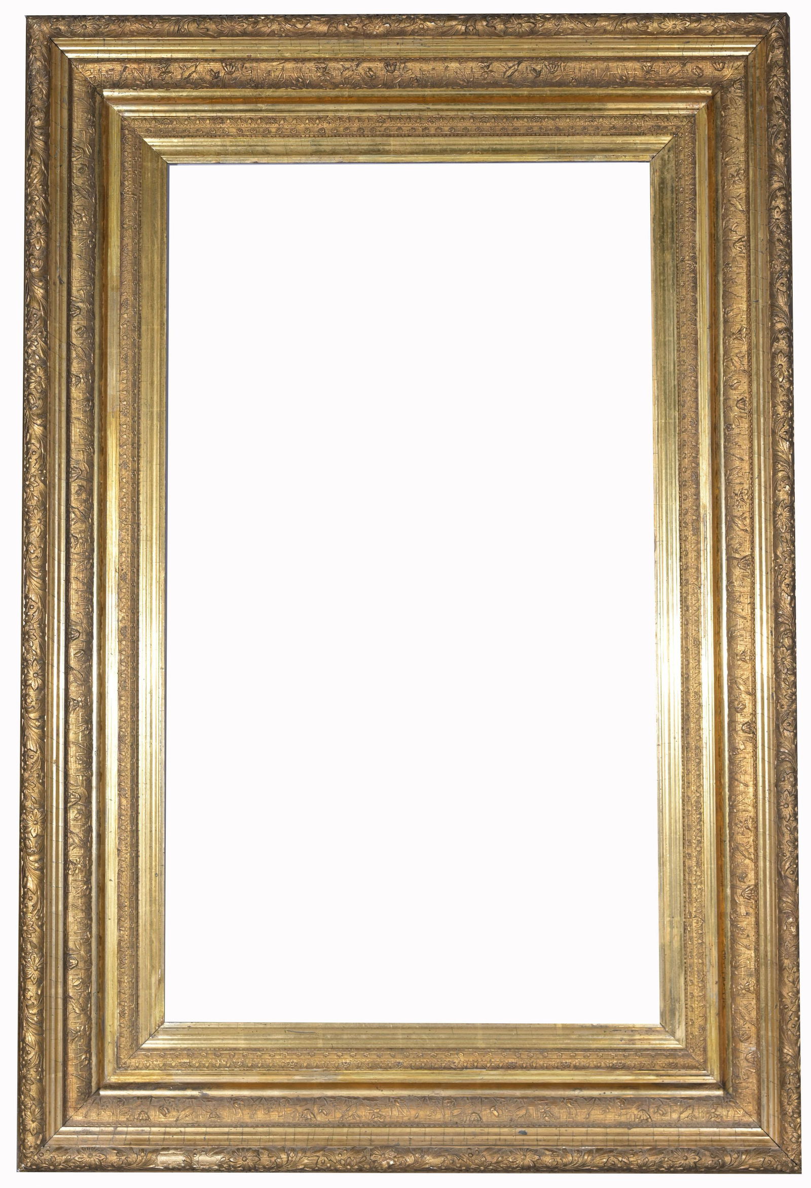 American 1880 - 37 5/8 x 21 5/8: American 1880 Rabbet Size: 37 5/8 x 21 5/8 in. Overall Framed Size: 49 x 33 in. (08-54) (100) Provenance: The historic period frame collection of Eli Wilner. The collection previously included frames