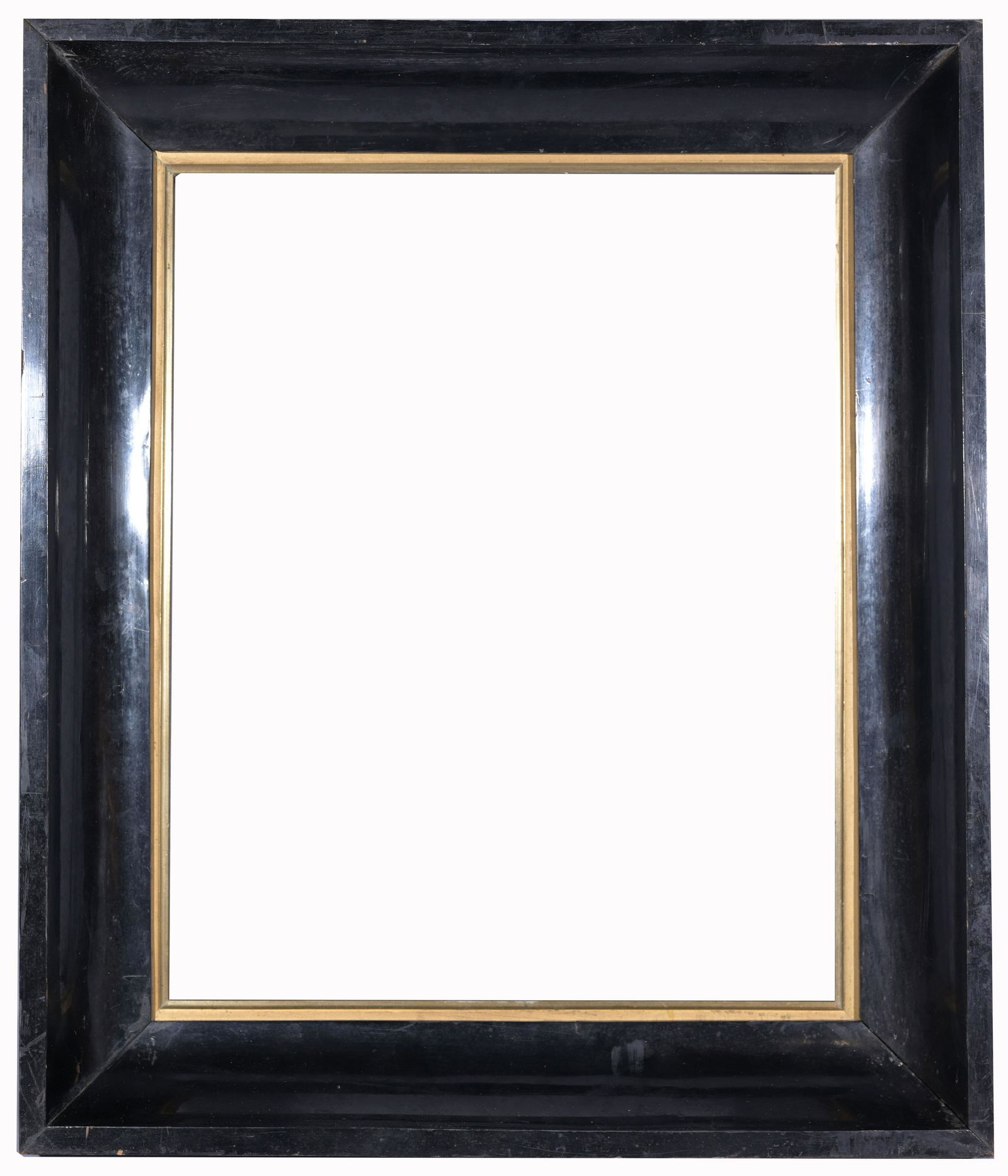 Austrian 1900's Ebonized Frame - 15 1/8 x 12.5: Austrian 1900's Rabbet Size: 15 1/8 x 12.5 in. Overall Framed Size: 18.5 x 16 in. (96-55) (101) Provenance: The historic period frame collection of Eli Wilner. The collection previously included frame