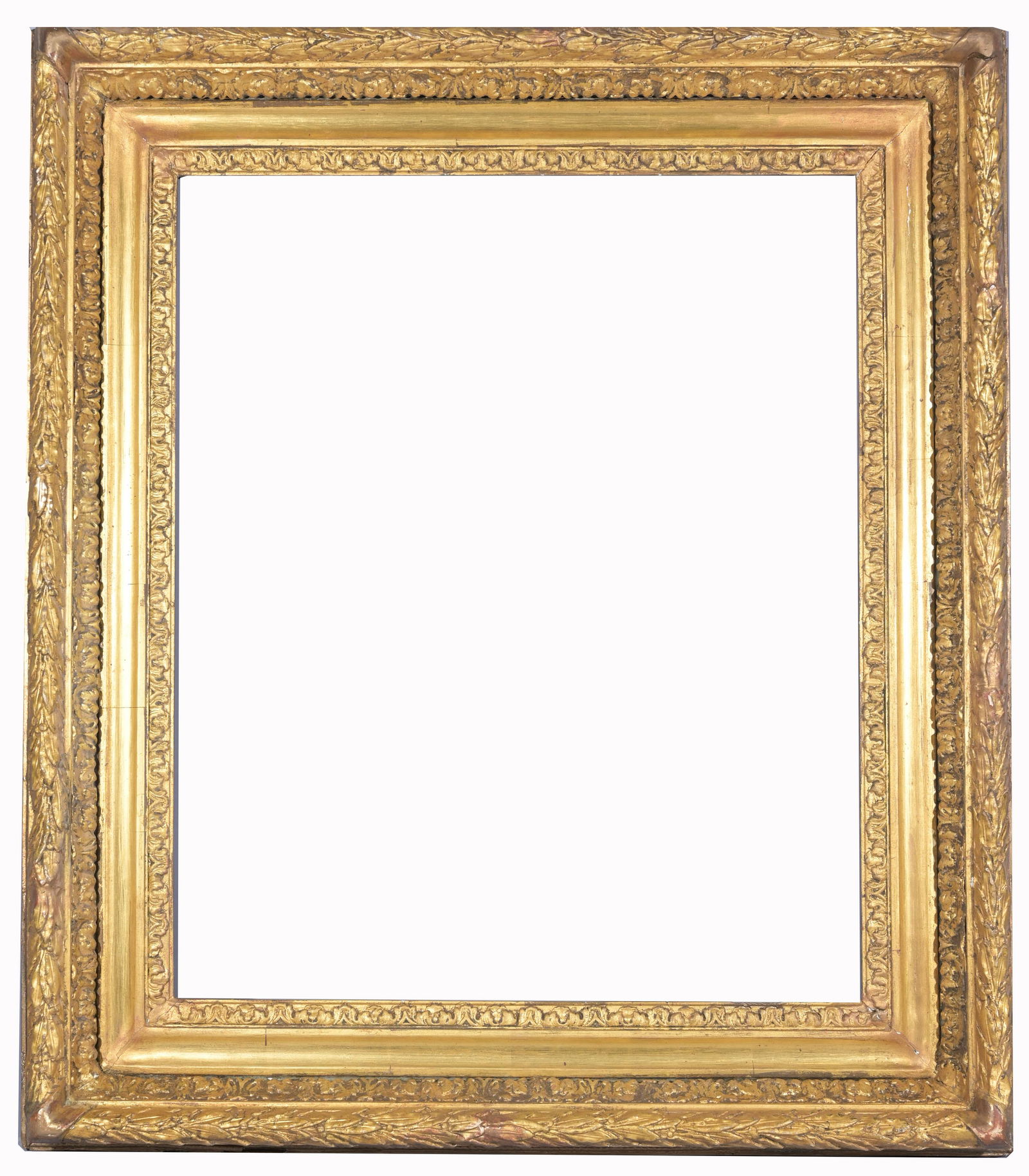 French 19th C. - 22 1/8 x 18.5: French 19th C. Gilt Wood Frame. Rabbet Size: 22 1/8 x 18.5 in. Overall Framed Size: 29 x 25.5 in. (02-64) (113) Provenance: The historic period frame collection of Eli Wilner. The collection previousl