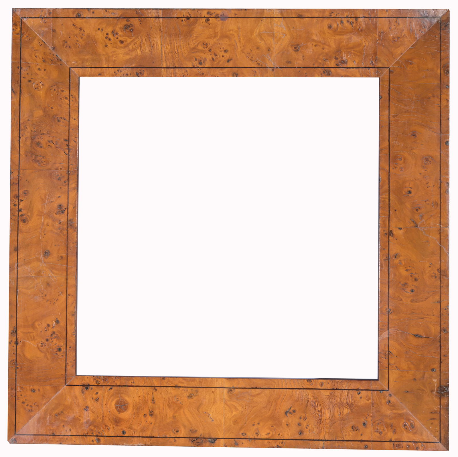 Burl Wood Frame - 13 x 13: Burl Wood Frame Rabbet Size: 13 x 13 in. Overall Framed Size: 17.5 x 17.5 in . (04-12) (114)