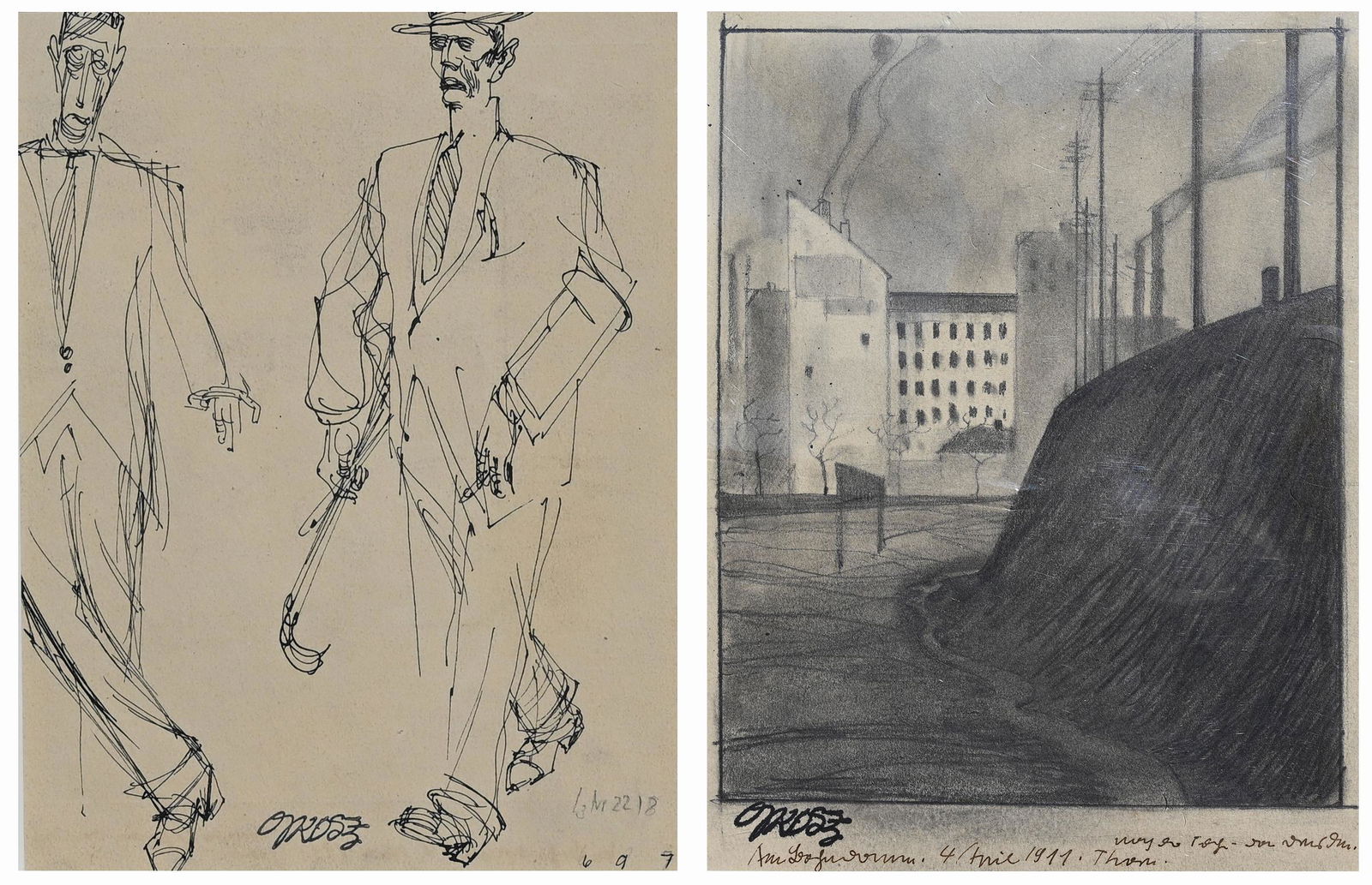 George Grosz (1891/93 - 1959) Double-Sided (1 of 8)