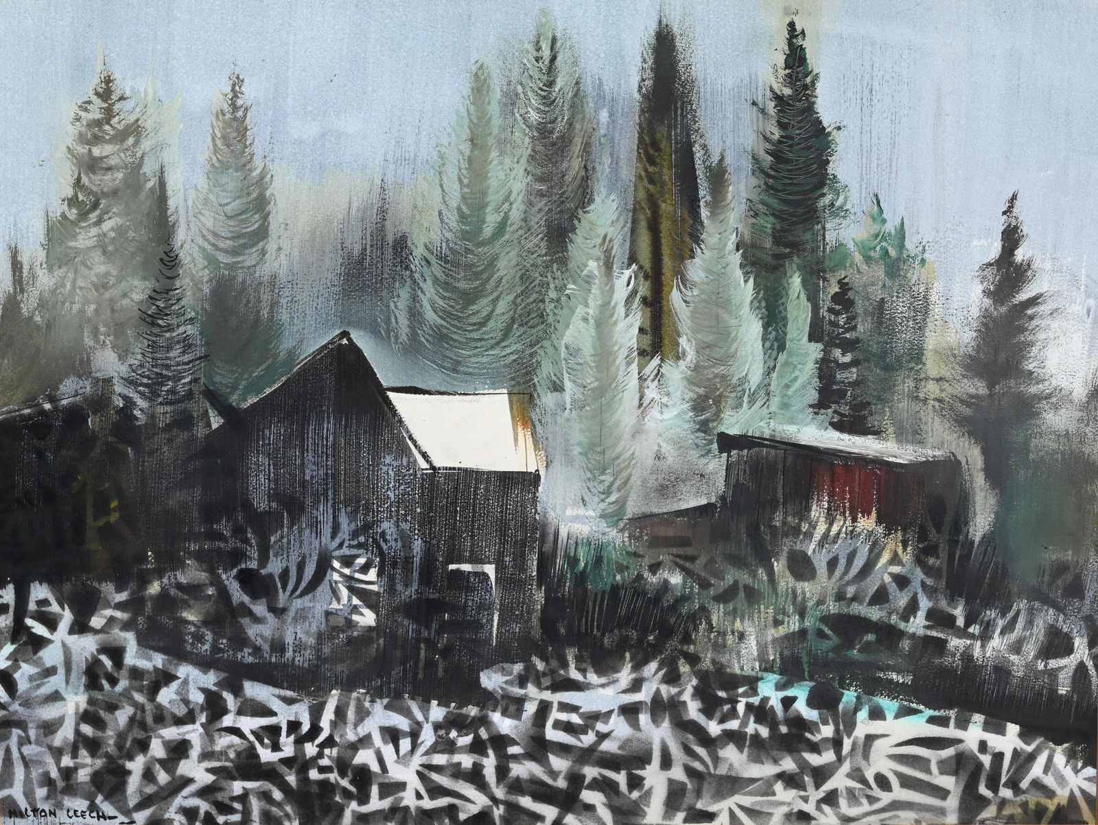 Hilton Leech (1906 - 1969) "Overgrown" (1 of 5)