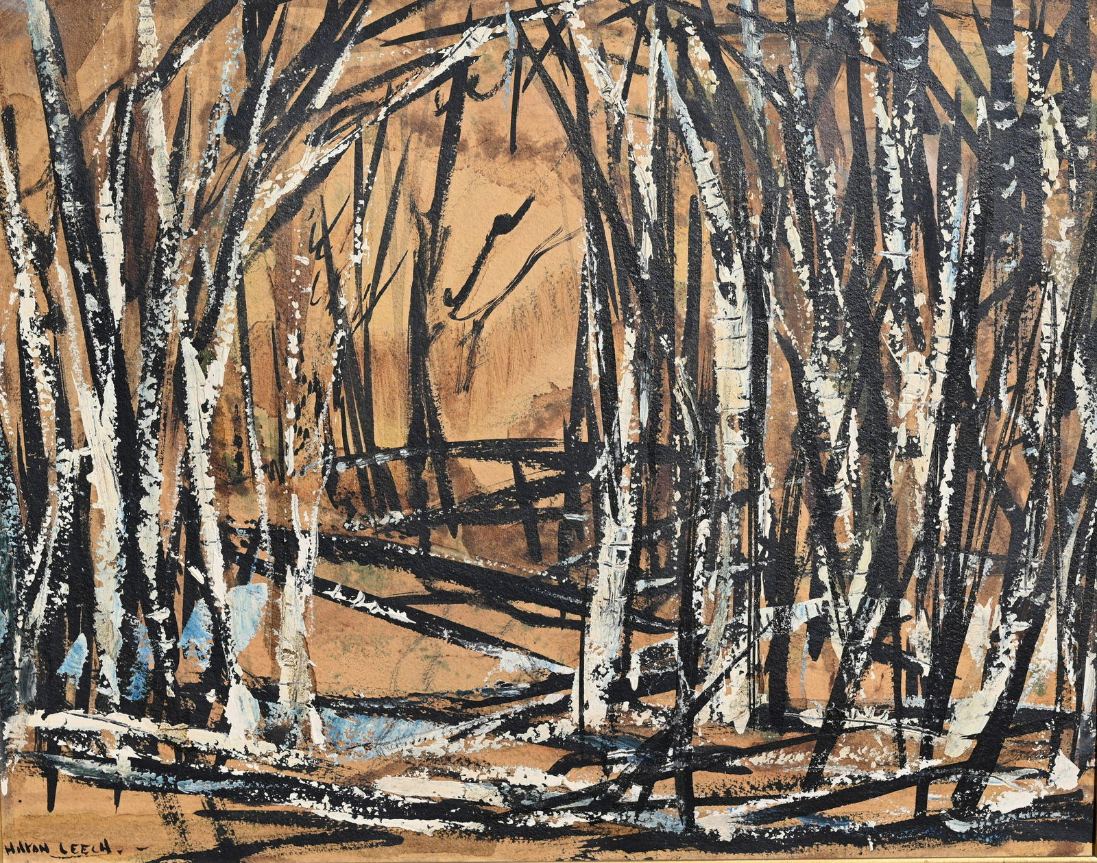 Hilton Leech (1906 - 1969) Birches in Landscape (1 of 4)