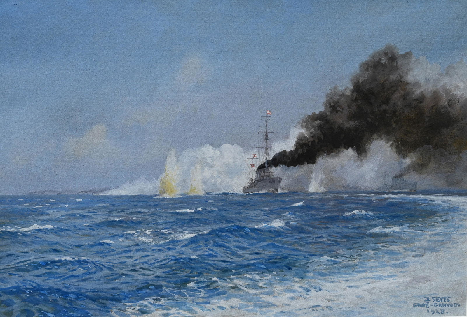 Johan Seits (1887 - 1967) Watercolor (1 of 4)