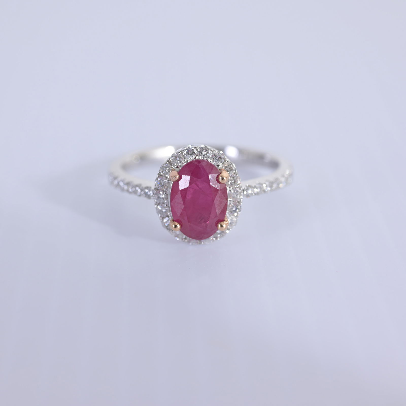 18K White Gold Ruby & Diamond Ring (1 of 8)