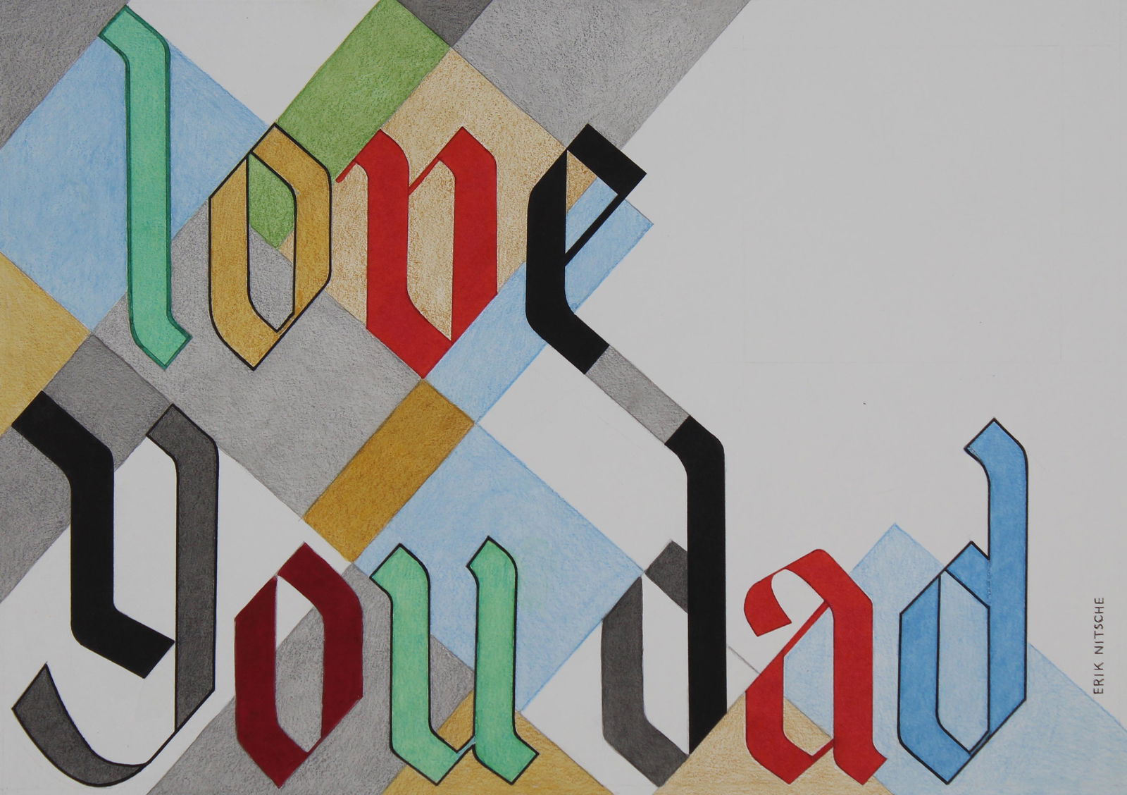 Erik Nitsche (1908 - 1998) "Love You Dad" (1 of 3)