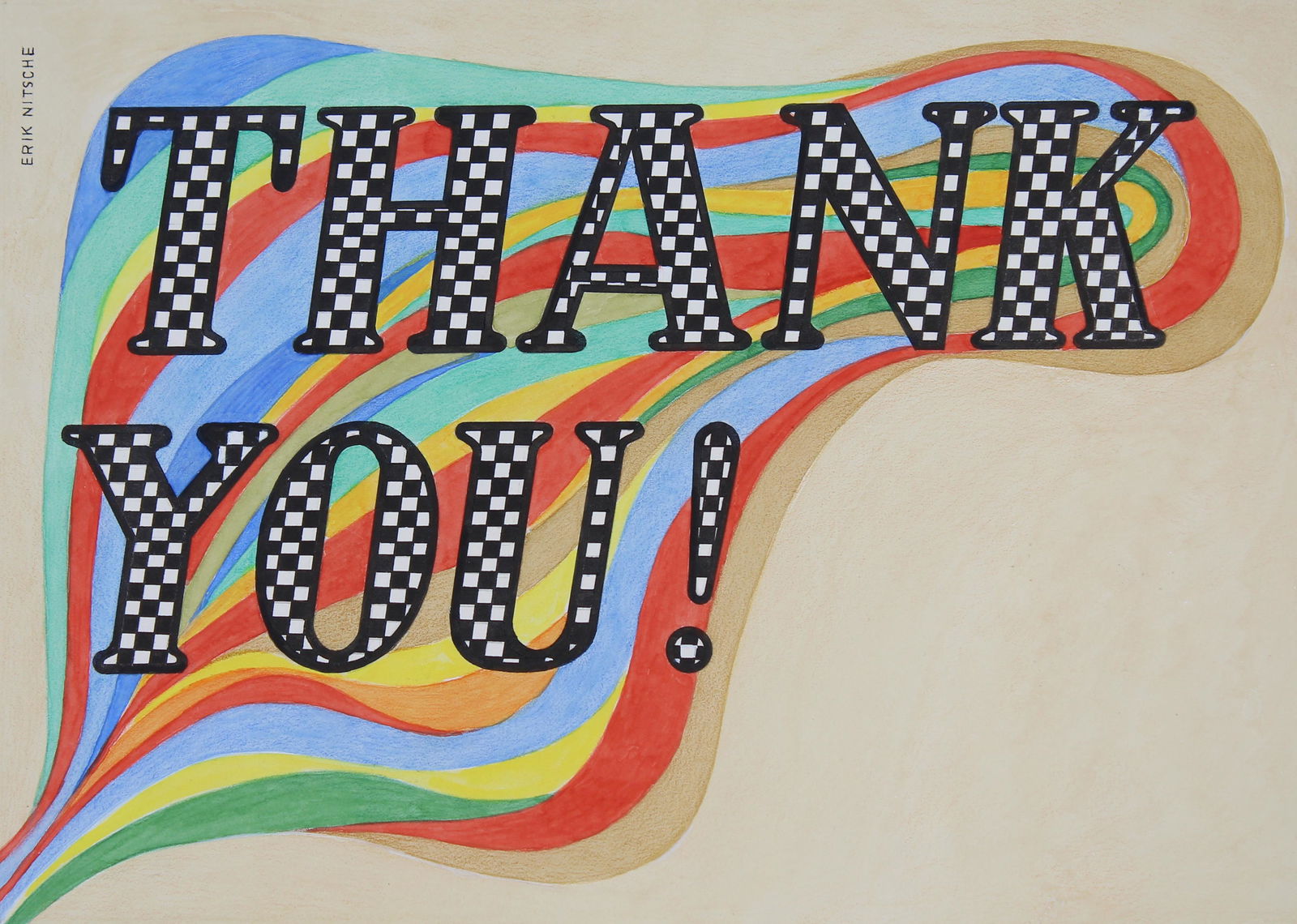 Erik Nitsche (1908 - 1998) "Thank You" (1 of 3)