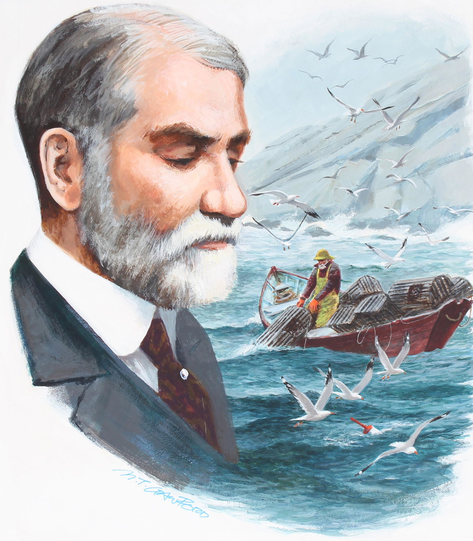 Mel Crawford (B. 1925) "Robert Stanley Weir" Oil (1 of 4)