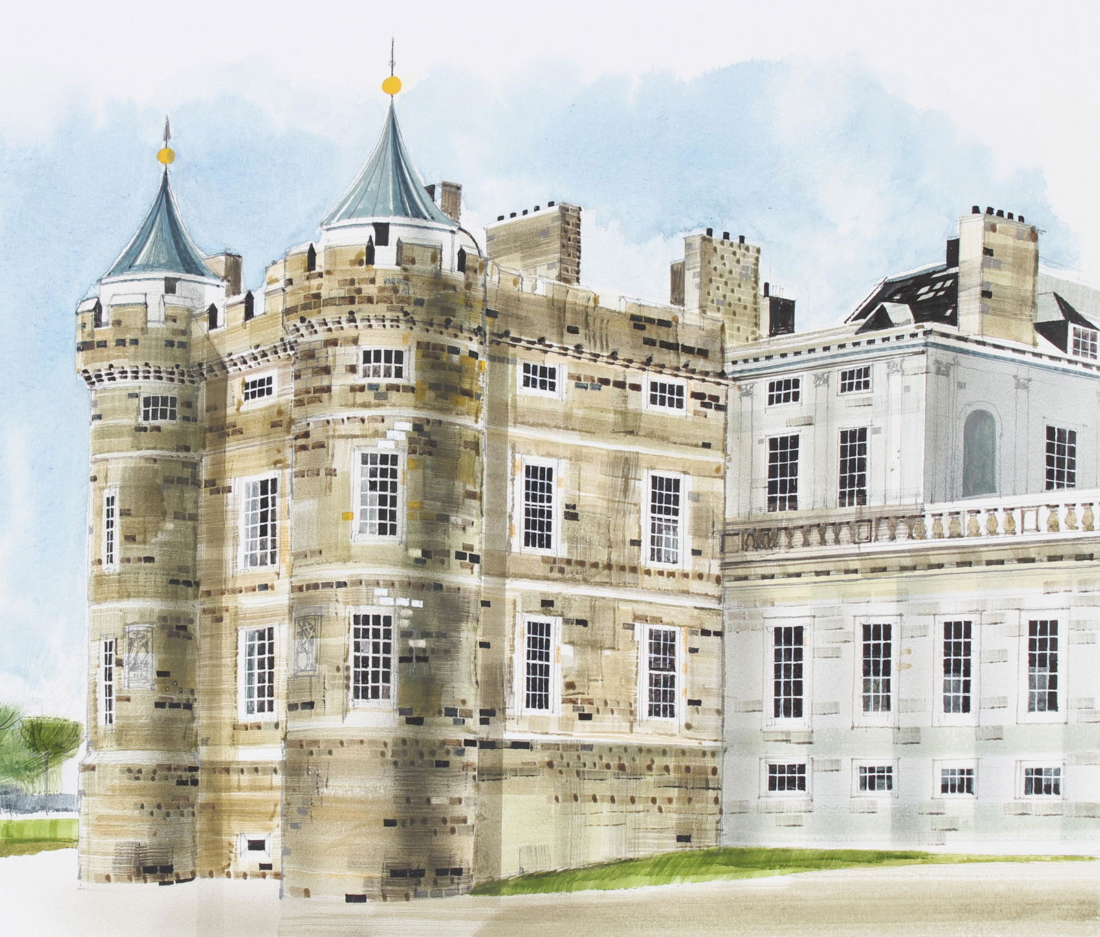 Ronald Maddox (B. 1930) "Holyroodhouse" W/C (1 of 4)