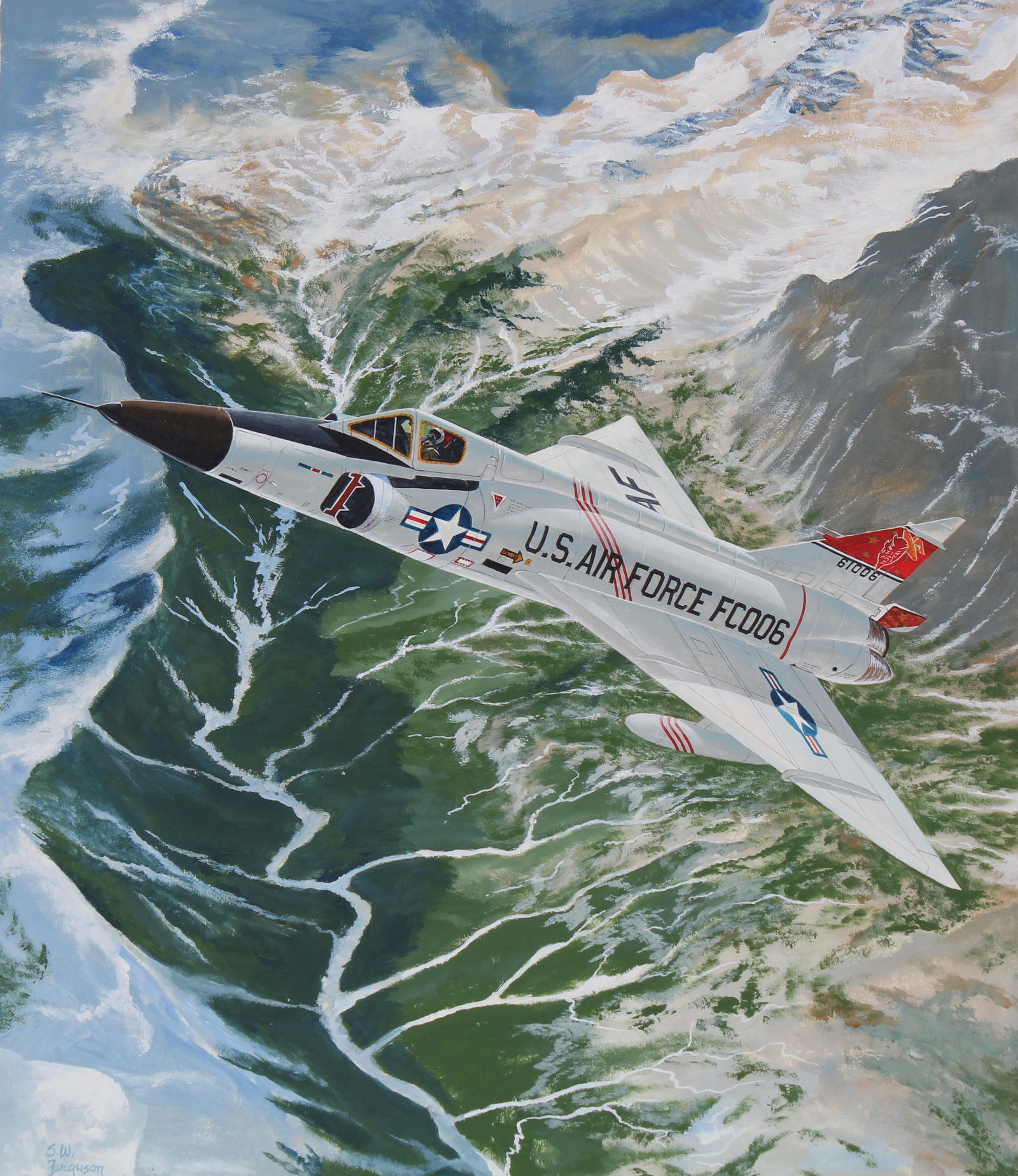 Steve Ferguson (B. 1946) "F-102A Delta Dagger" (1 of 5)