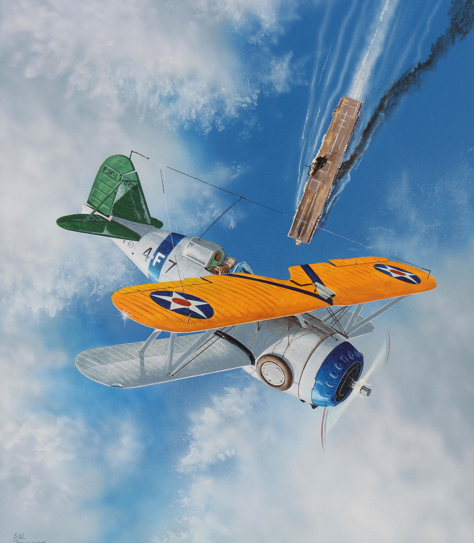 Steve Ferguson (B. 1946) "Grumman F3F" (1 of 5)