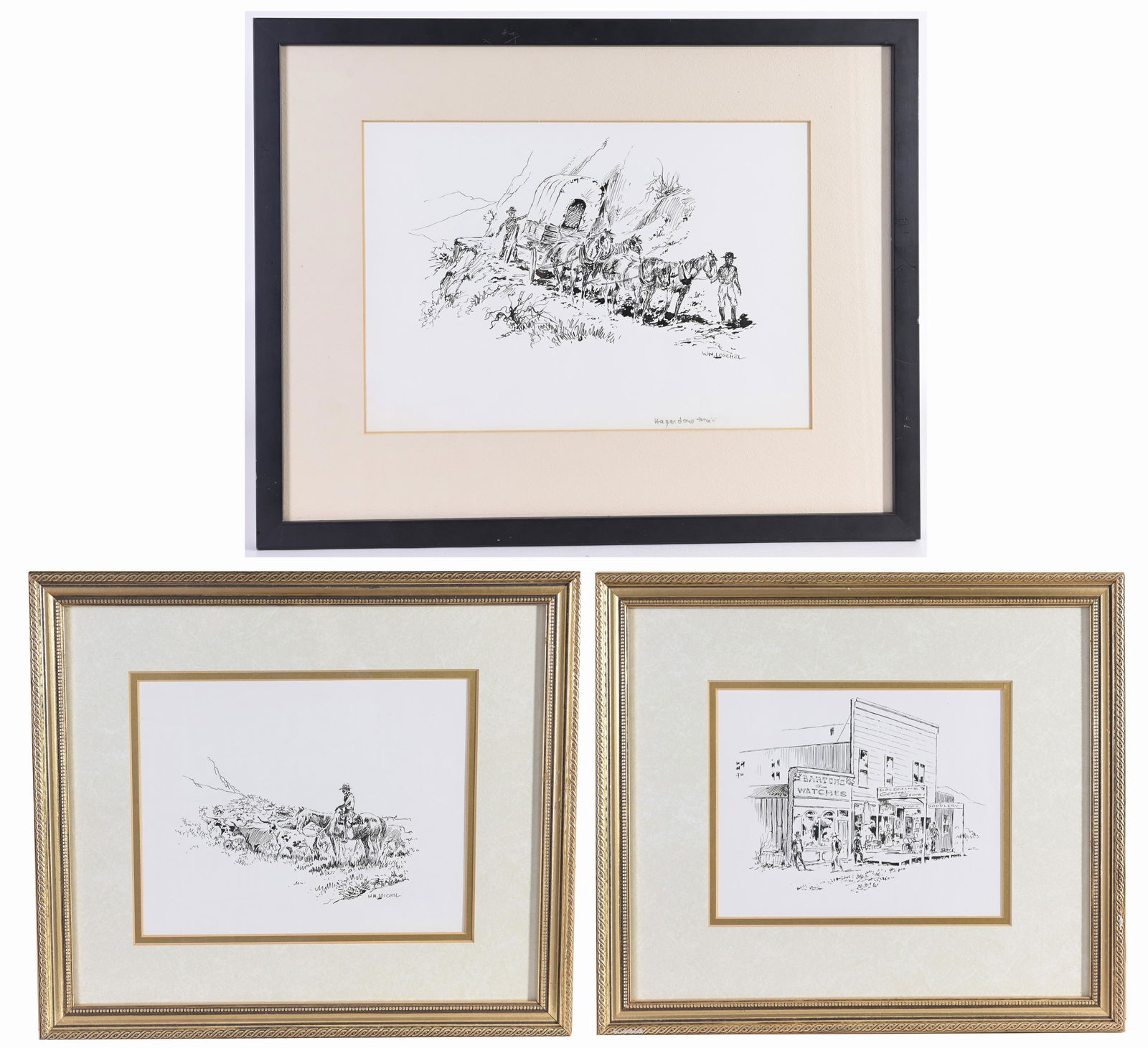 (3) William N Loechel (American, 20th C.) (1 of 4)