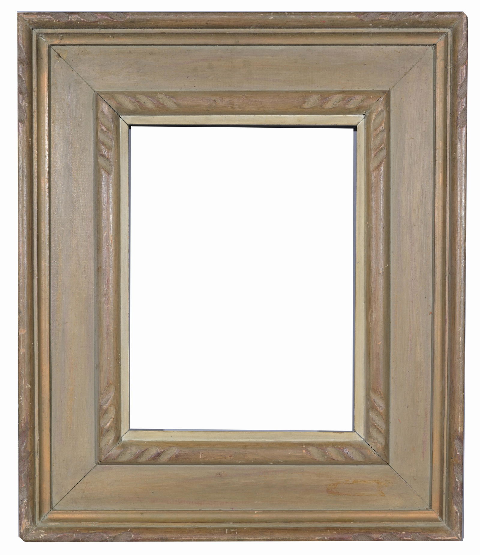 American Mid Century Frame - 16 1/8 x 12 1/8: American Mid Century Frame. Rabbet Size: 16 1/8 x 12 1/8 in. Overall Framed Size: 24 x 21 in. (98-193) (308) Provenance: The historic period frame collection of Eli Wilner. The collection previously i