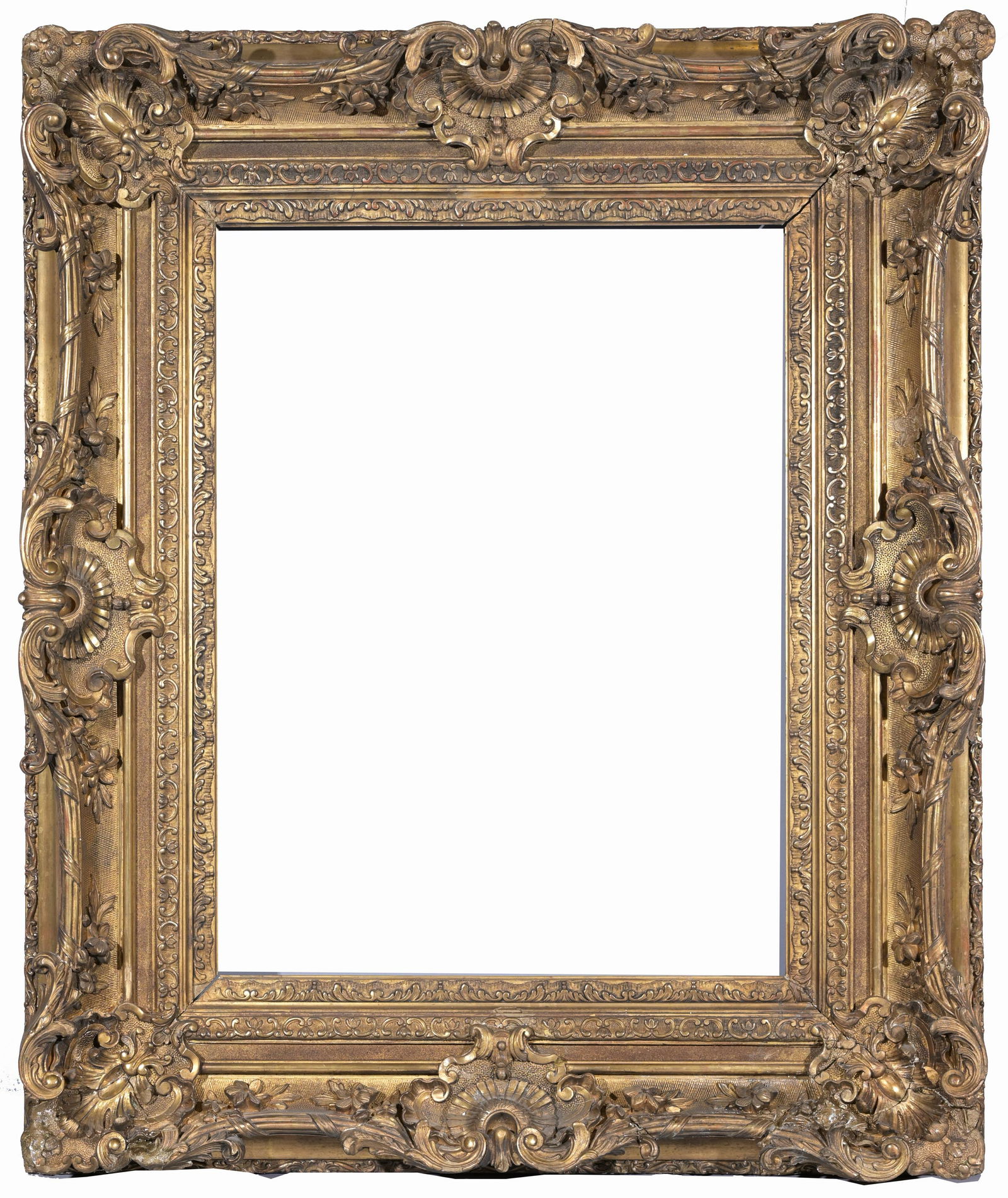 French 19th C. - 24.75 x 19 1/8: French 19th C. Frame. Rabbet Size: 24.75 x 19 1/8 in. Overall Framed Size: 36 x 30 in. (10-52) (311) Provenance: The historic period frame collection of Eli Wilner. The collection previously included