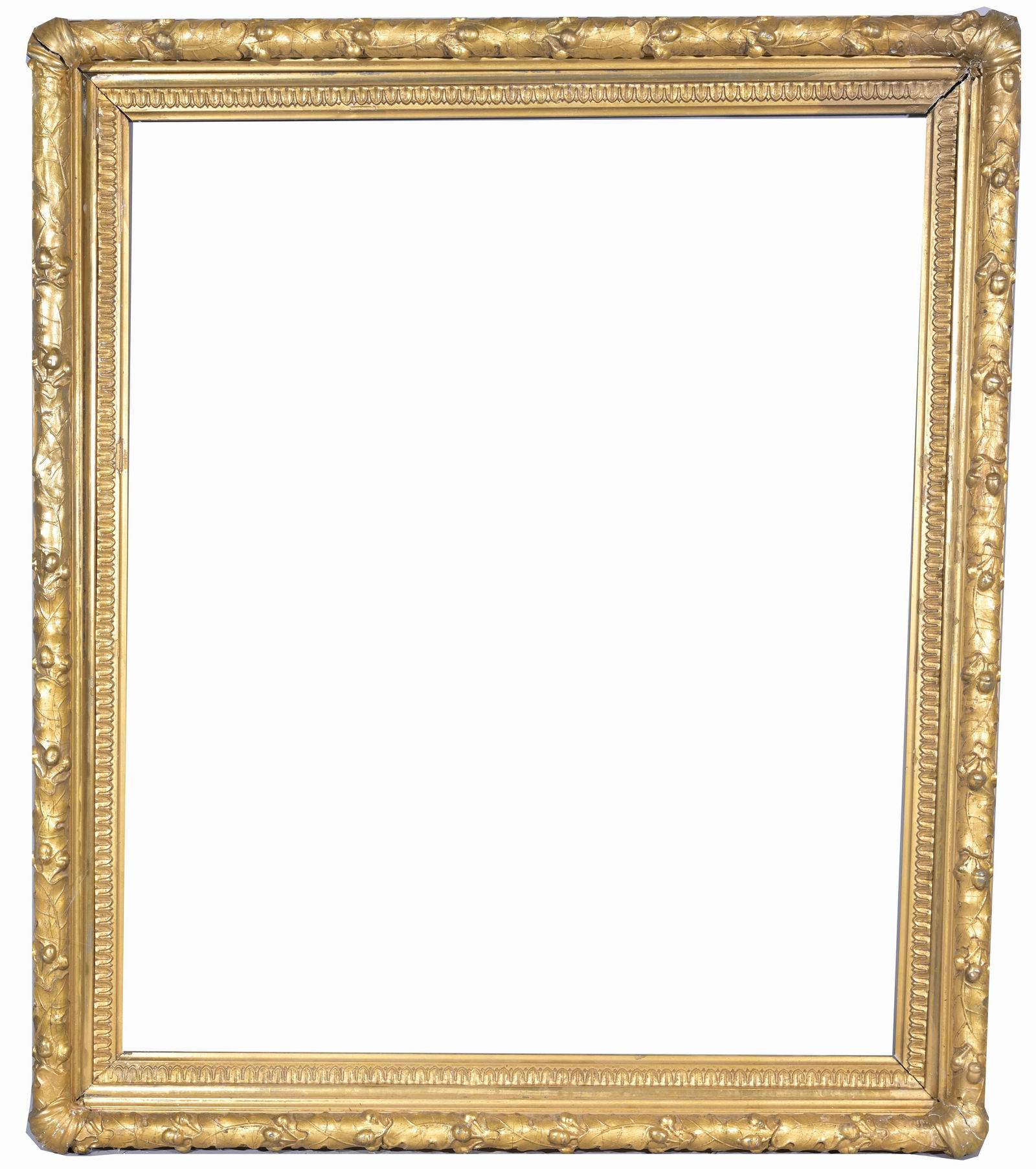 American 1880 - 30 1/8 x 25 1/8: American 1880 Rabbet Size: 30 1/8 x 25 1/8 in. Overall Framed Size: 35 x 30 in. (91-267) (311) Provenance: The historic period frame collection of Eli Wilner. The collection previously included frames