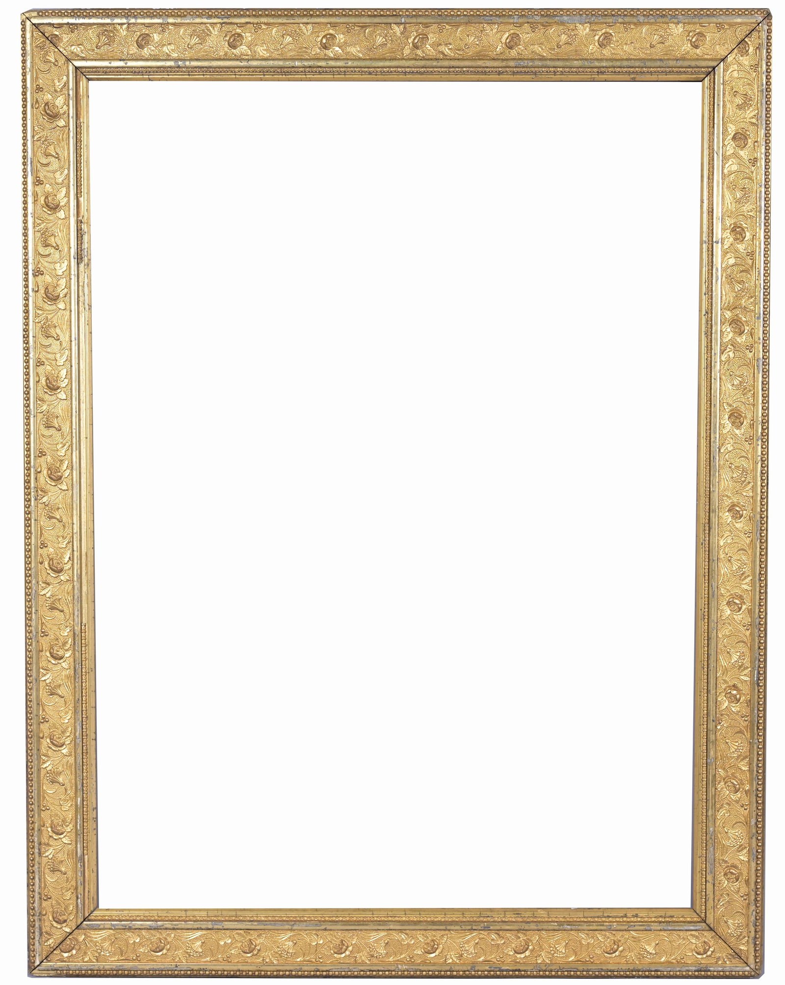 American 1880's - 30 1/8 x 22 1/8: American 1880's Rabbet Size: 30 1/8 x 22 1/8 in. Overall Framed Size: 35 x 27 in. (89-280) (309) Provenance: The historic period frame collection of Eli Wilner. The collection previously included fram