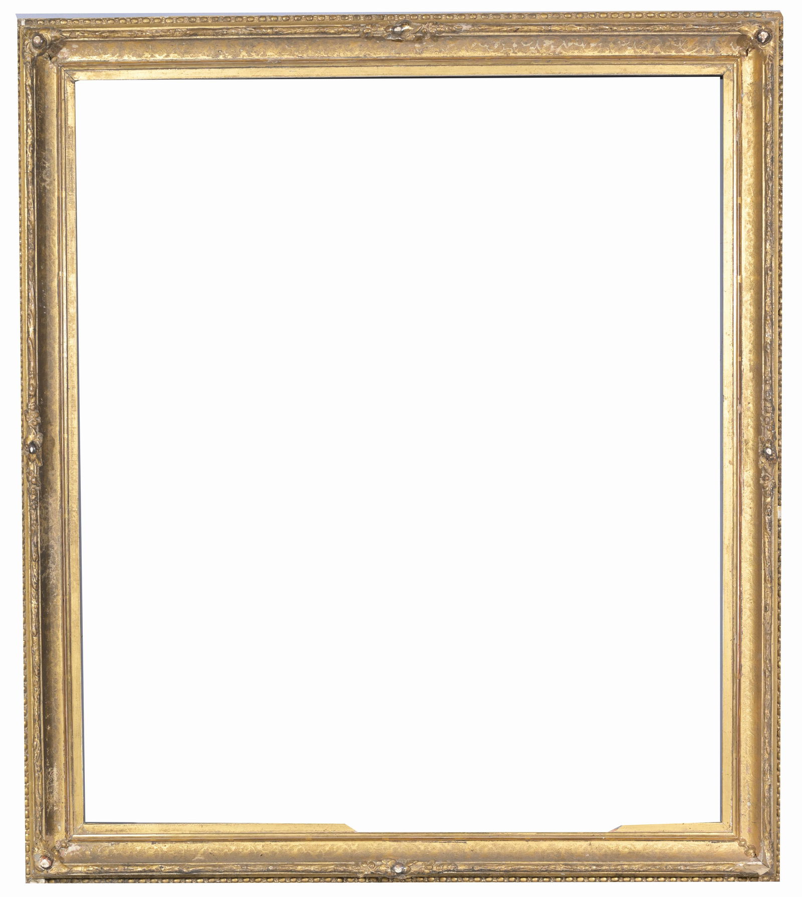 American 1850 - 30 x 26: American 1850 Rabbet Size: 30 x 26 in. Overall Framed Size: 34 x 30 in. (92-18) (317) Provenance: The historic period frame collection of Eli Wilner. The collection previously included frames adorning