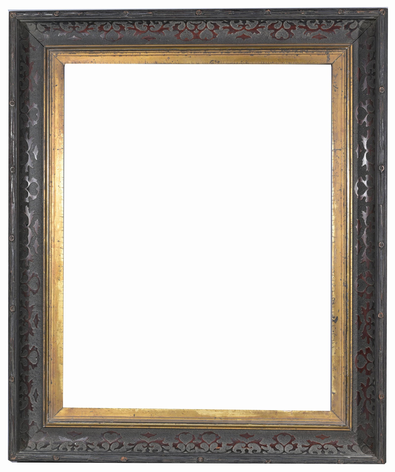 American 1870 - 28 1/8 x 22 1/8: American 1870 Rabbet Size: 28 1/8 x 22 1/8 in. Overall Framed Size: 36 x 31 in. (91-209) (318) Provenance: The historic period frame collection of Eli Wilner. The collection previously included frames