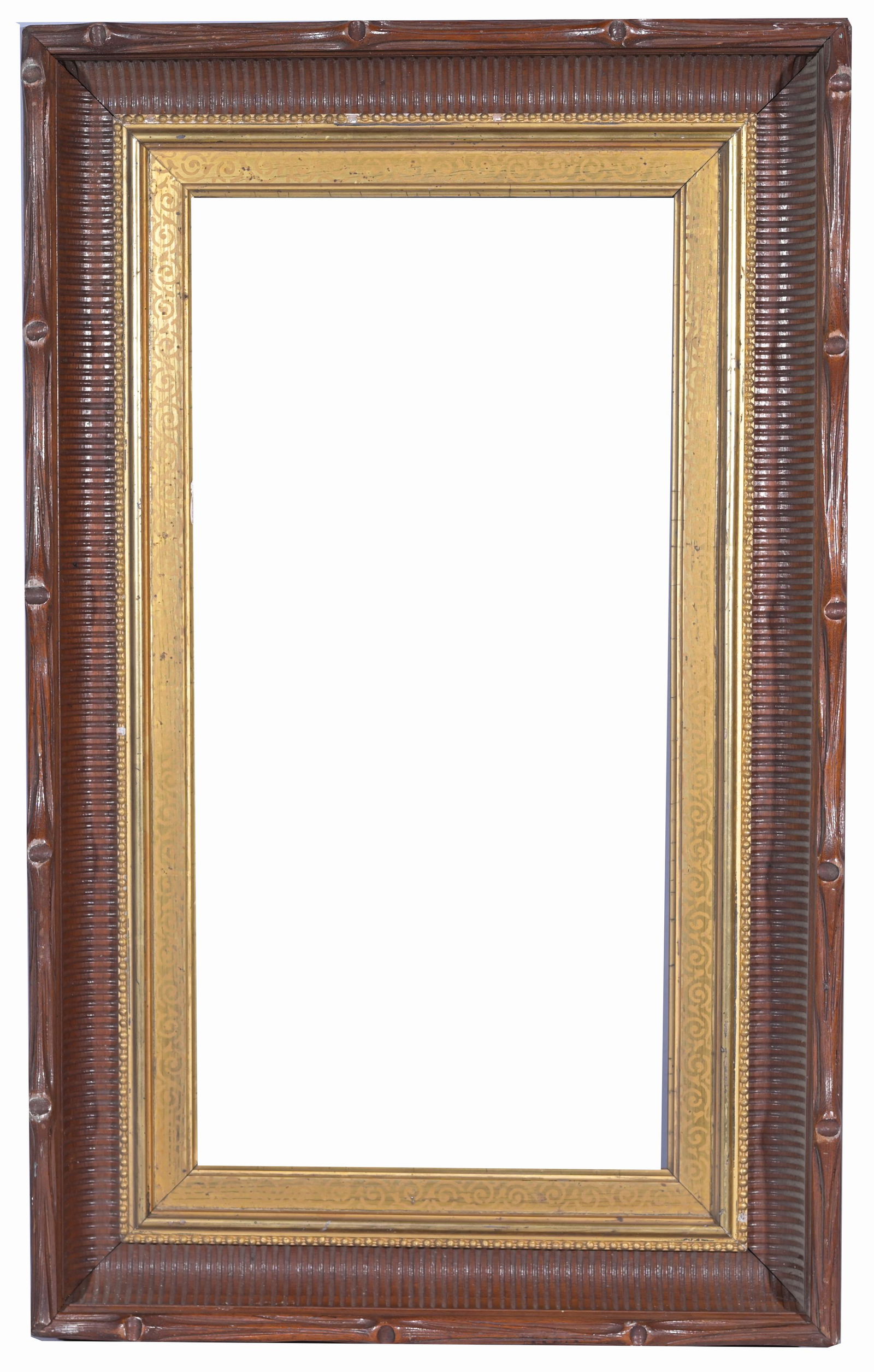 American 1880's - 19 x 9.75: American 1880's Rabbet Size: 19 x 9.75 in. Overall Framed Size: 25 x 15.5 in. (94-34) (323) Provenance: The historic period frame collection of Eli Wilner. The collection previously included frames ad