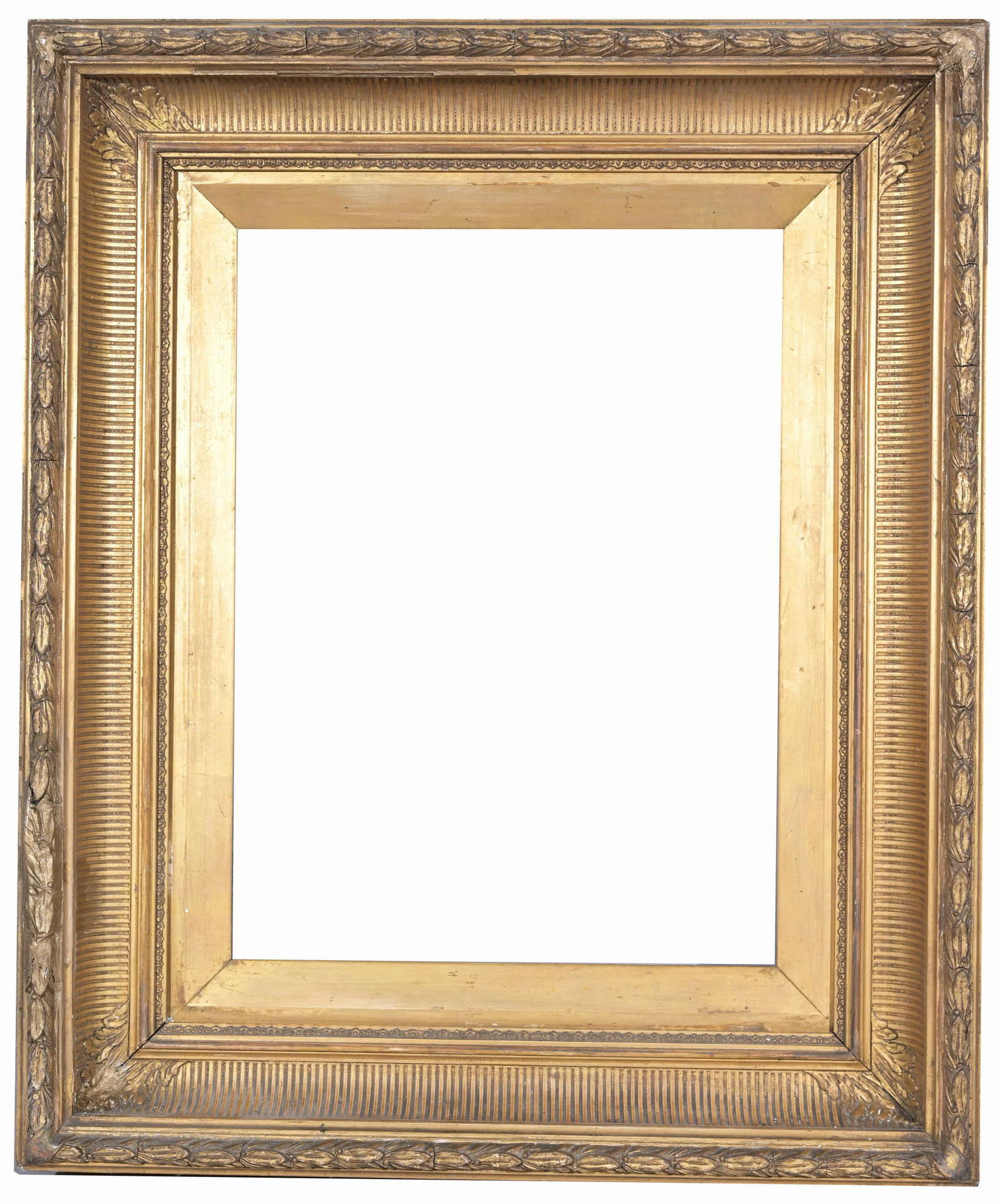 English 1860's Gilt/Wood Frame - 16 x 12: English 1860's Gilt/Wood Frame Rabbet Size: 16 x 12 in. Overall Framed Size: 24 x 20 in. (RC 91-4) (301) Provenance: The historic period frame collection of Eli Wilner. The collection previously inclu
