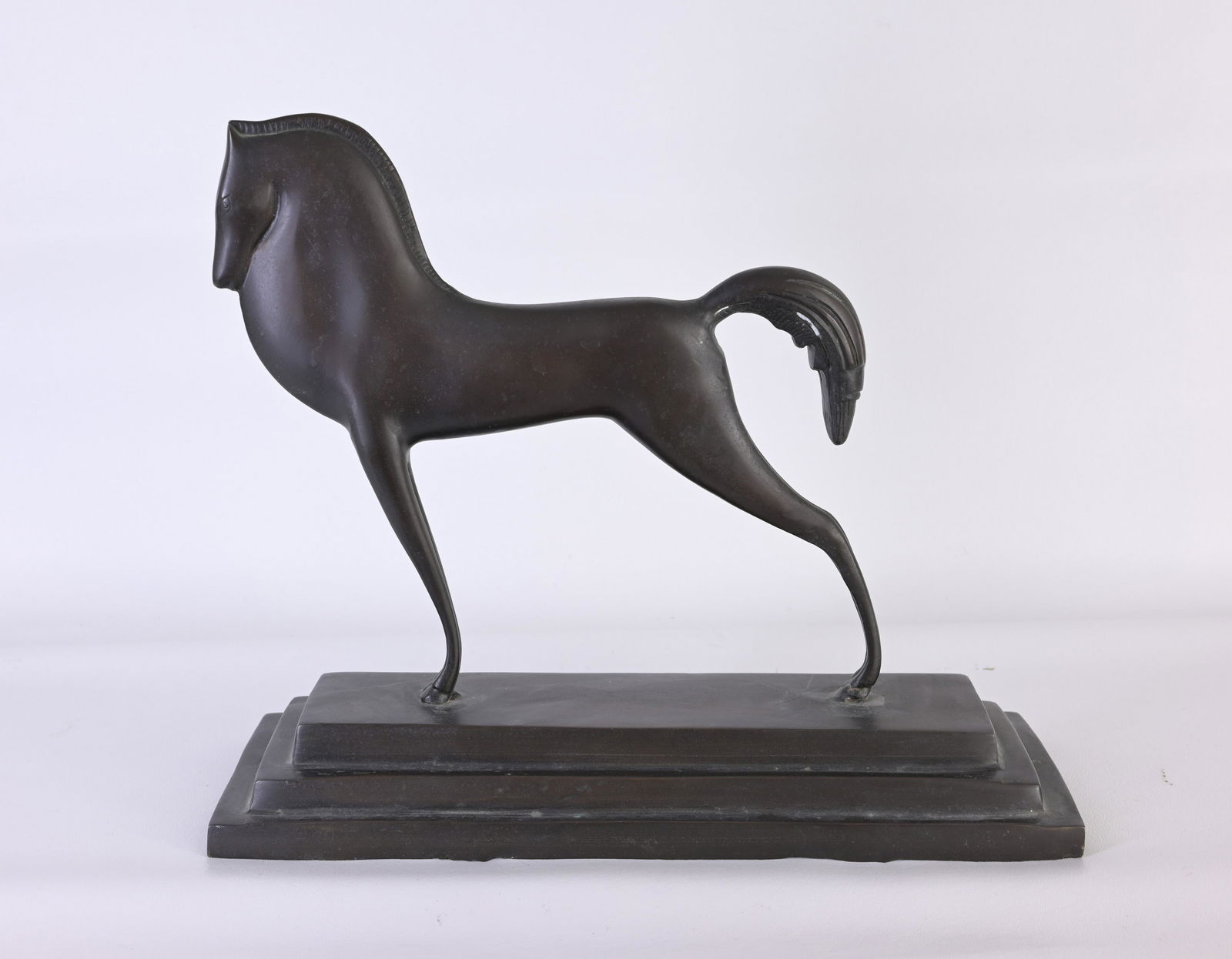 Art Deco Etruscan Bronze Horse Sculpture (1 of 5)
