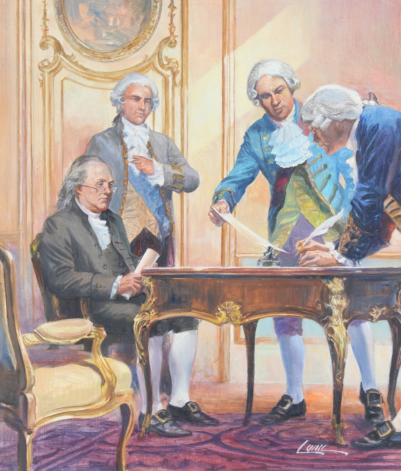 Dennis Lyall (B. 1946) "Statesman" Oil/Canvas: Dennis Lyall (American, B. 1946) "Statesman" Signed lower right. Original Oil painting on Canvasboard. Provenance: Collection of James A. Helzer (1946-2008), Founder of Unicover Corporation. Image Siz