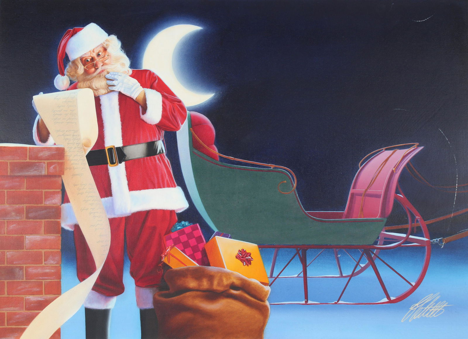 Ed Little (B. 1957) "1991 Santa Claus" Original (1 of 5)