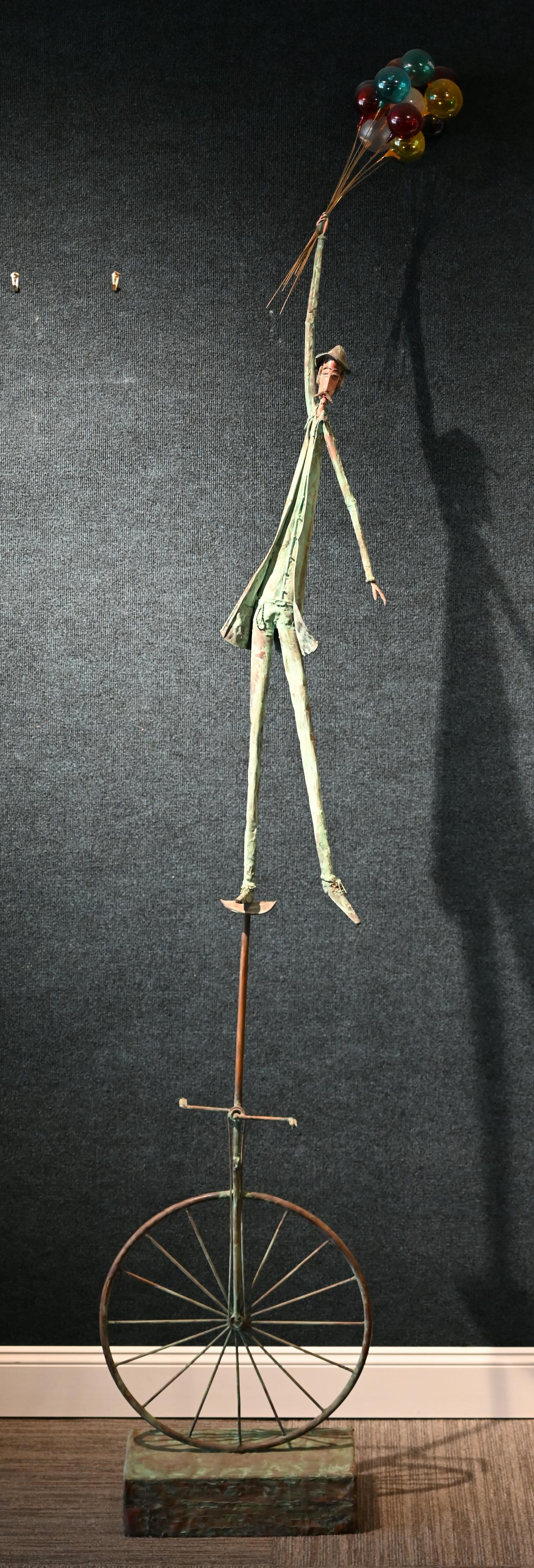 Jim Lewk "Balloon Man on Unicycle" Sculpture (1 of 8)