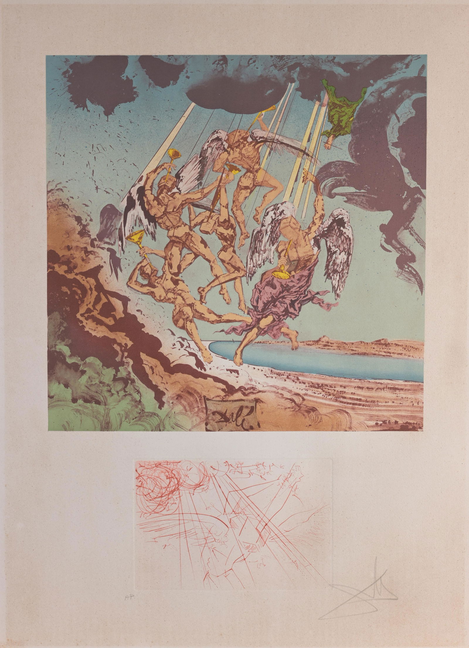 Dali "Return of Ulysses", Pencil Signed AP Litho (1 of 8)