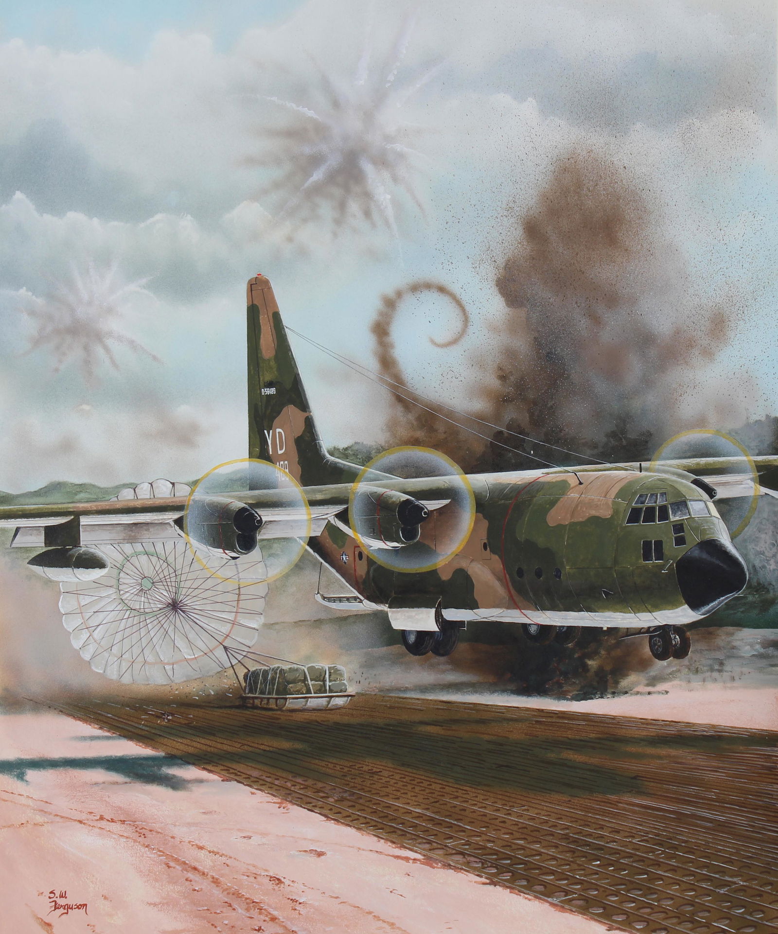 Steve Ferguson (B. 1946) Lockheed C-130A Hercules (1 of 5)