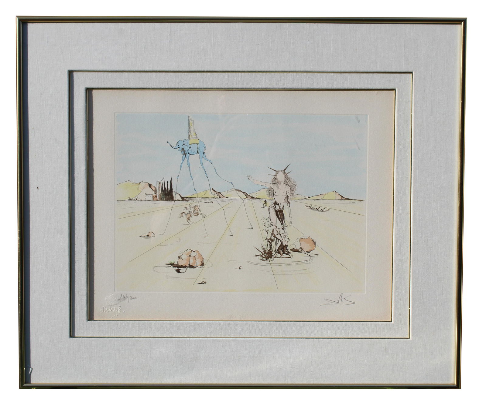 Dali, "Paysage Elephant" Colored Etching (1 of 7)