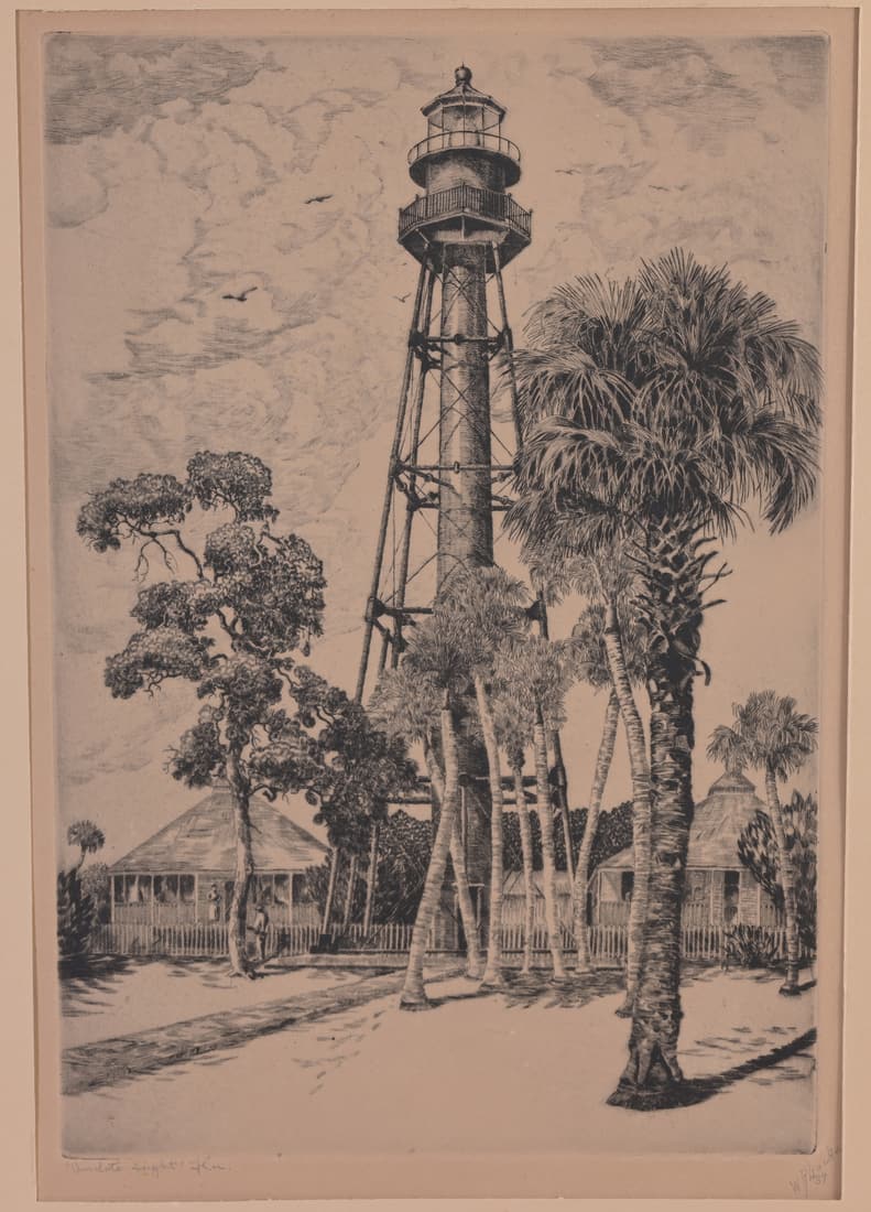 Walter Ronald Locke (1883 - 1949) "Anclote Light" (1 of 4)