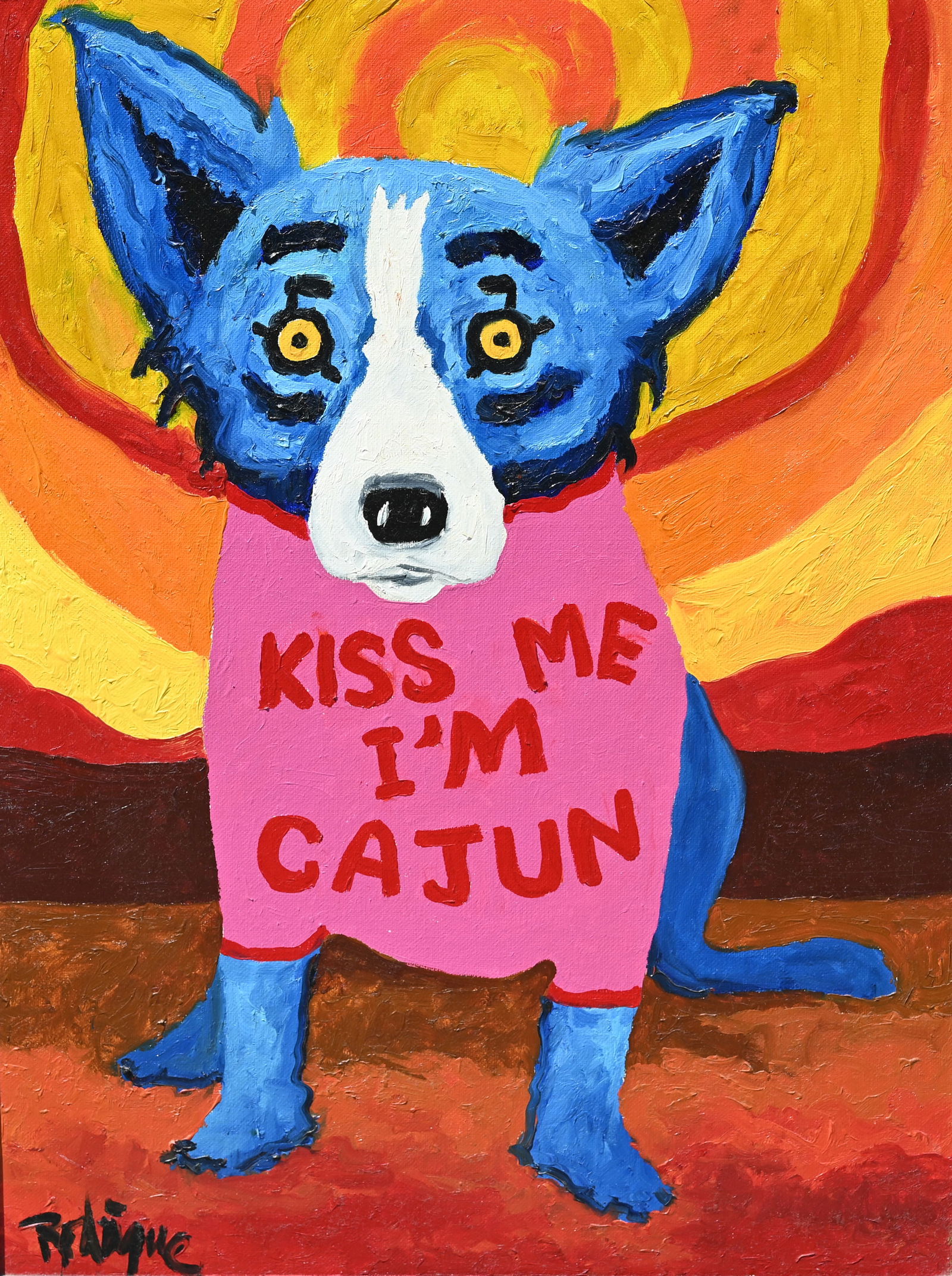 George Rodrigue (1944 - 2013) "Kiss Me I'm Cajun" (1 of 6)