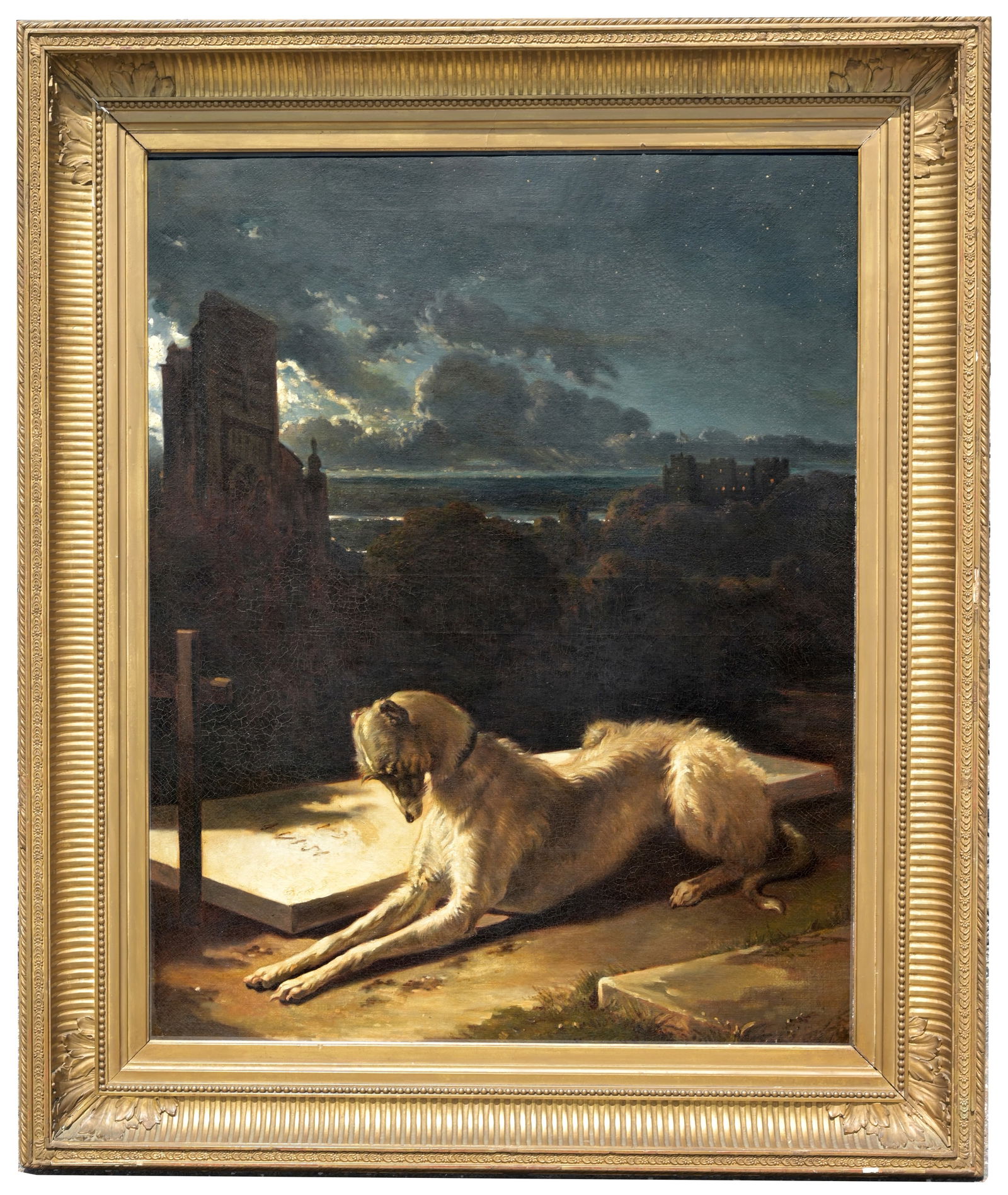 19th C. European School "Laying Dog" (1 of 4)