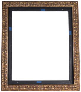 American School Carved Ogee Frame: American School Carved Ogee Frame. Rabbet Size: 33.5 x 27.25 in. Overall Framed Size: 42.5 x 36.5 in.