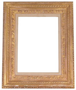 American School, Gilt/Wood Frame: American School, Gilt/Wood Frame. Rabbet Size: 18 x 13.5 in. Overall Framed Size: 27 x 22 in.